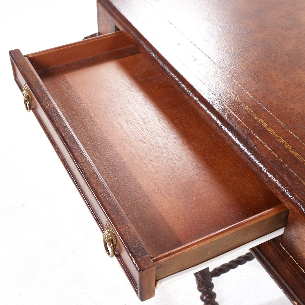 Maitland Smith Campaign Style Leather Top Desk For Sale 2