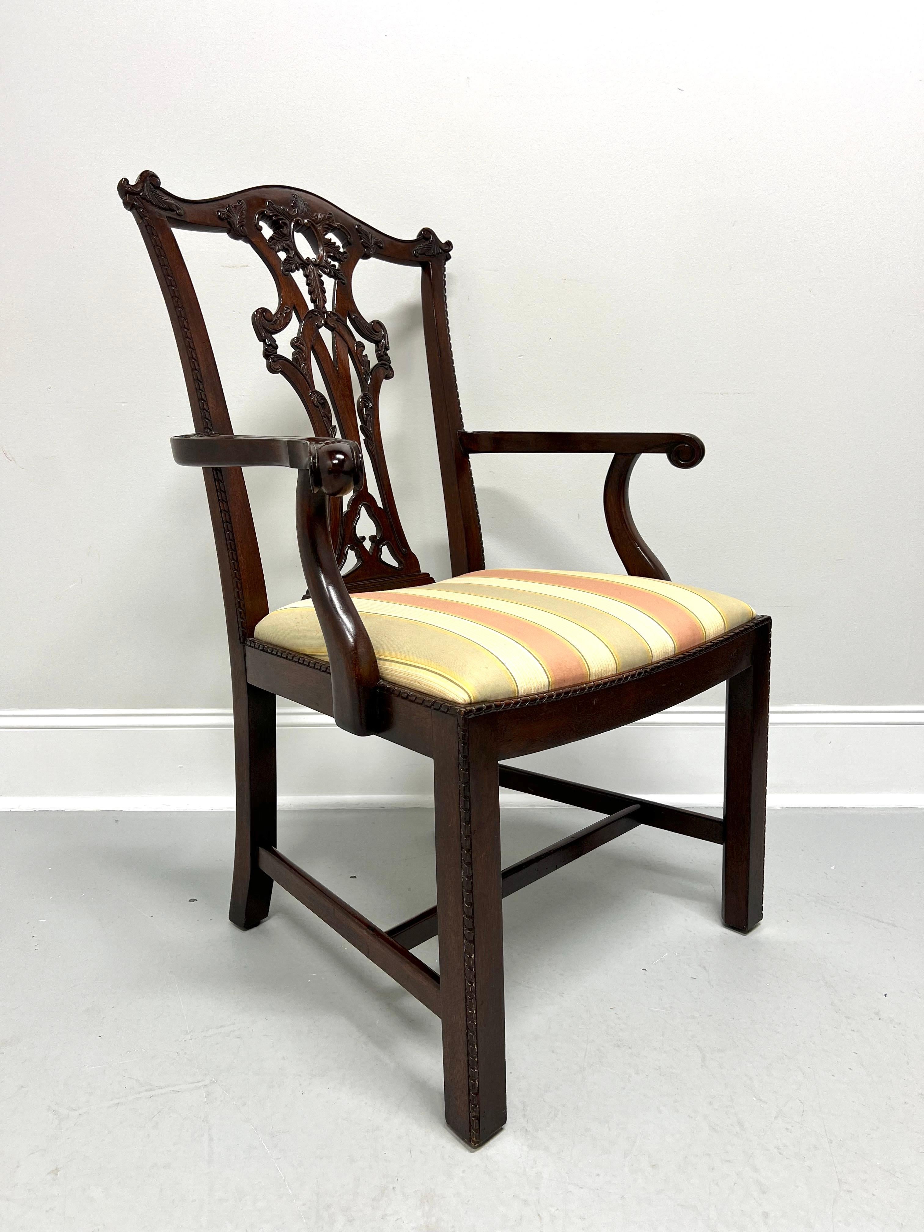 MAITLAND SMITH Carved Mahogany Chippendale Armchair For Sale 5