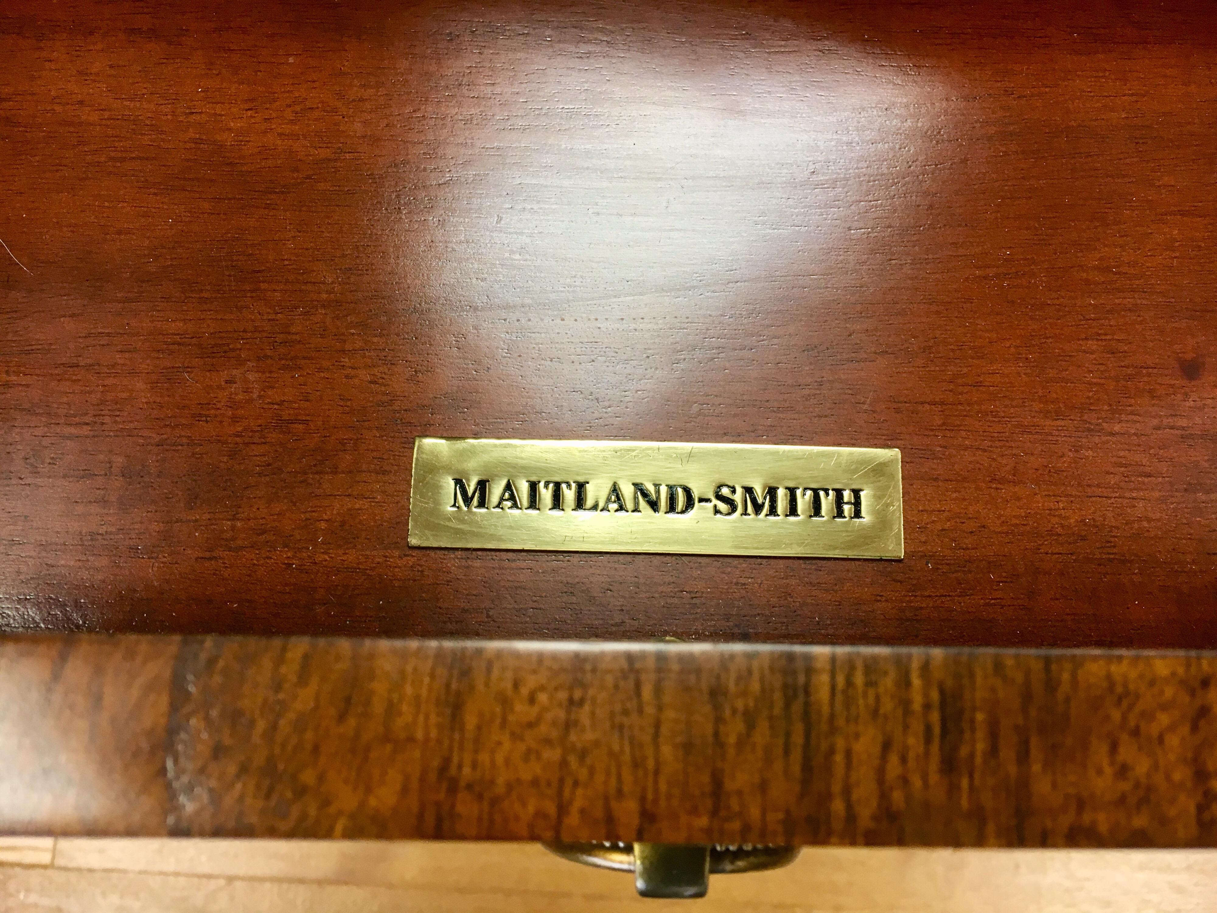 Maitland-Smith Carved Mahogany Game Table with Leather Top 7