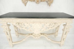 Whiting Miroir mural sculpté, finition blanc lavé Table console assortie MINT !