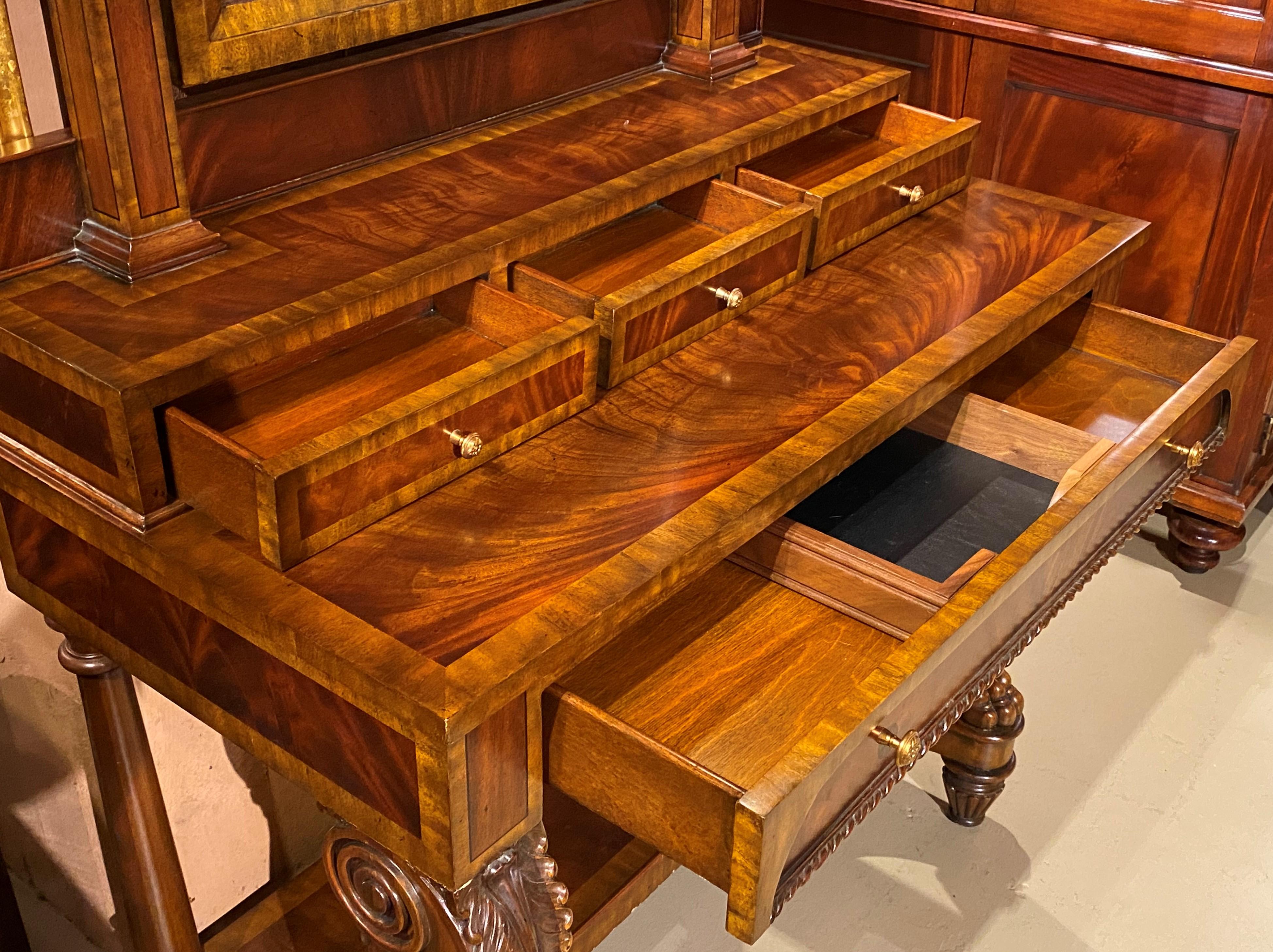 American Maitland-Smith Chest with Mirror in Mahogany For Sale