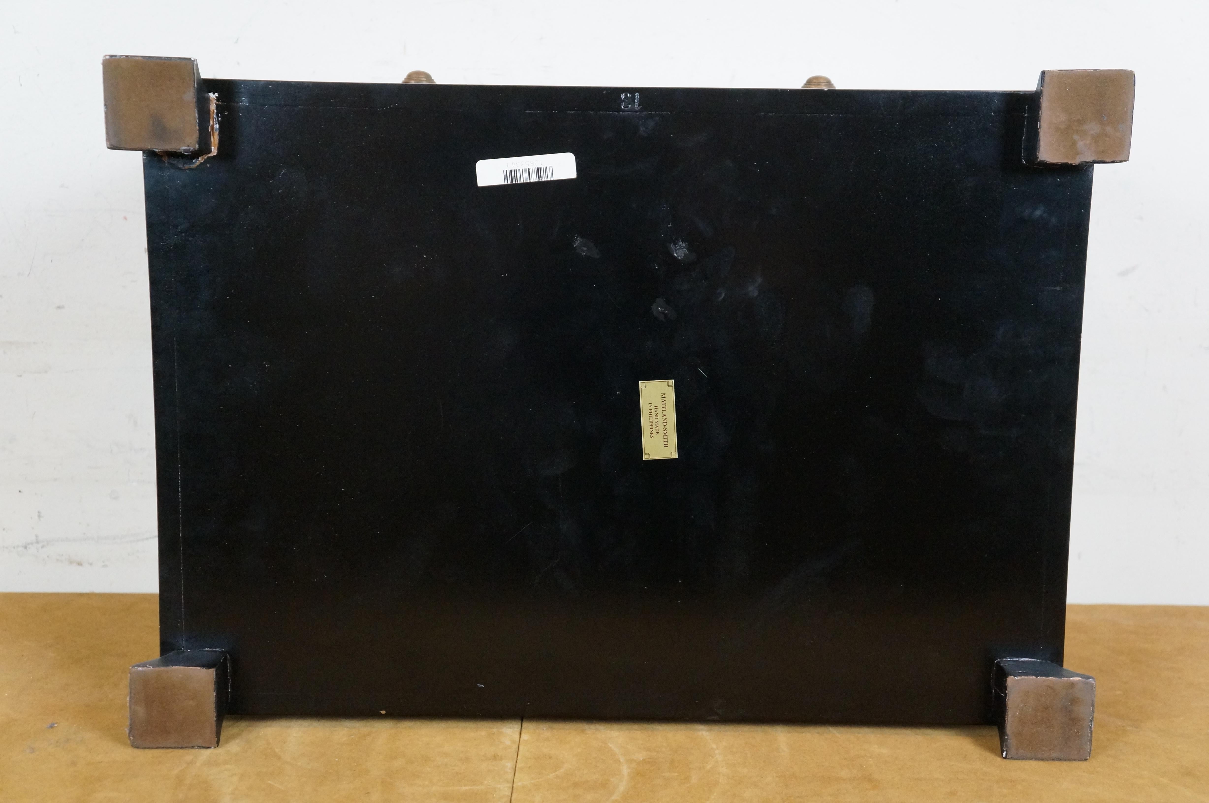 Maitland Smith Caja cofre para cubertería de plata lacada china Chinoiserie en venta 5
