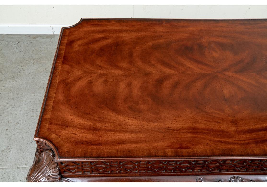 Maitland-Smith Chinese Chippendale Style Mahogany Cocktail Table For Sale 9