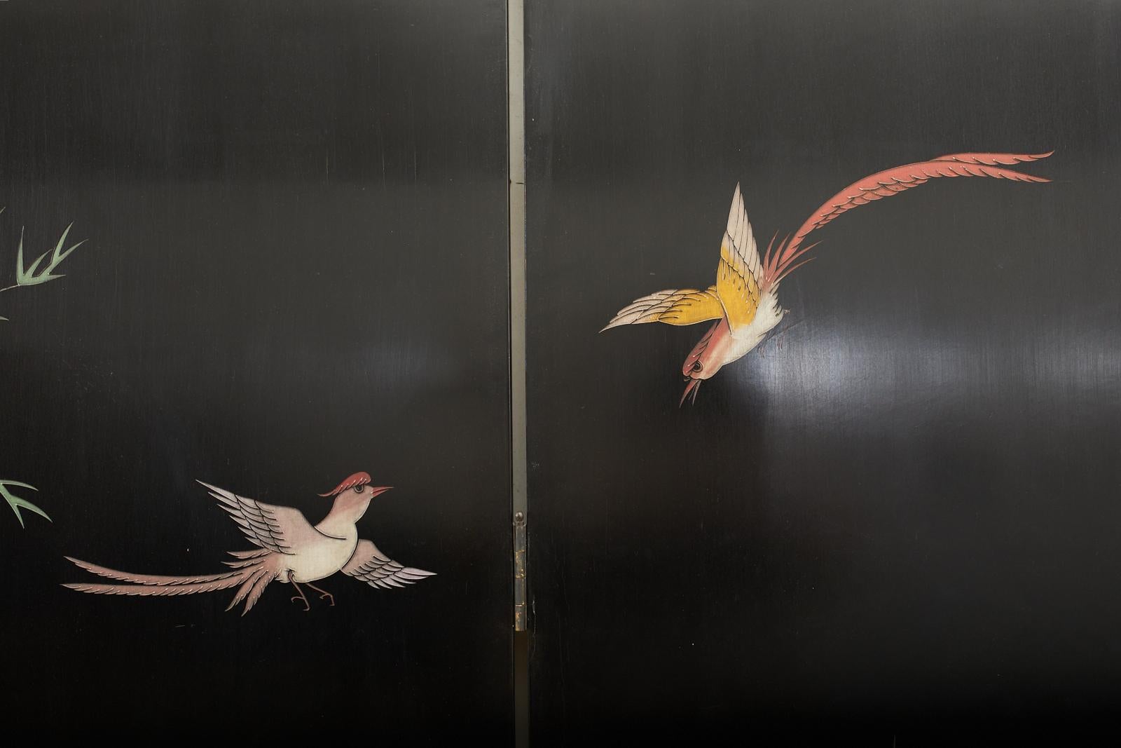 Maitland Smith Chinese Eight Panel Lacquered Coromandel Screen 14