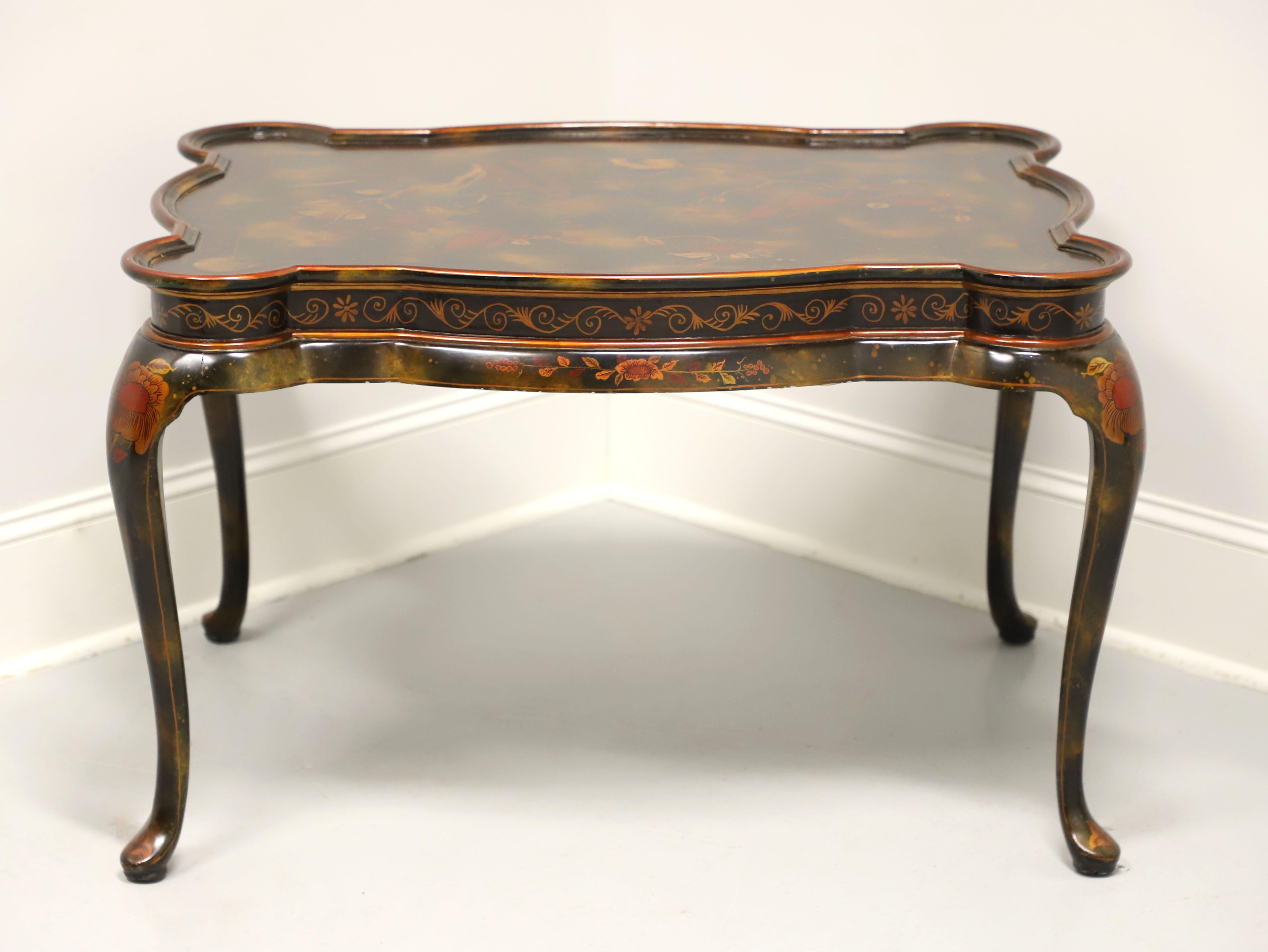 20th Century MAITLAND SMITH Chinoiserie Painted Coffee Cocktail Table