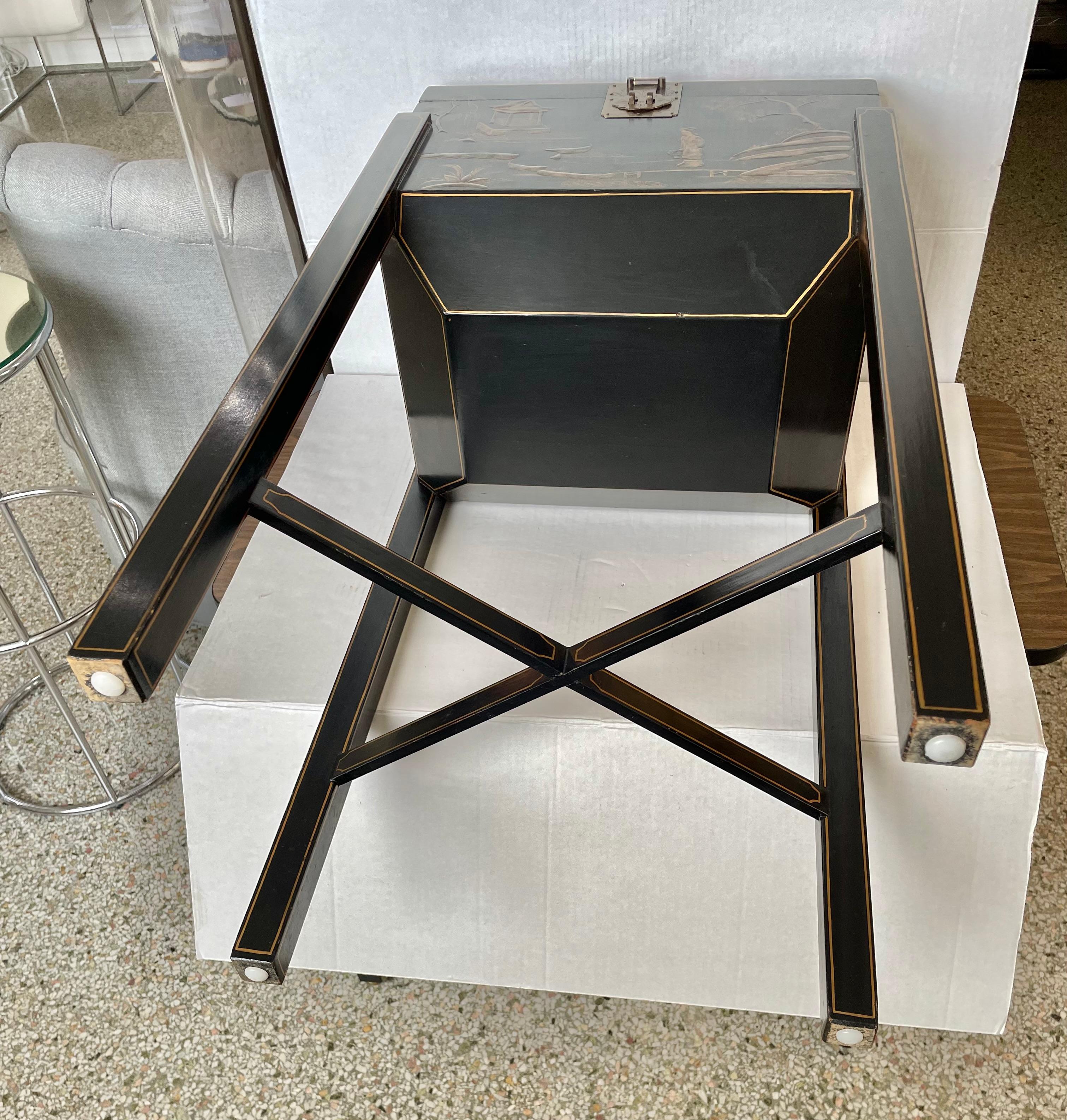 Maitland Smith Chinoiserie Side Table For Sale 3