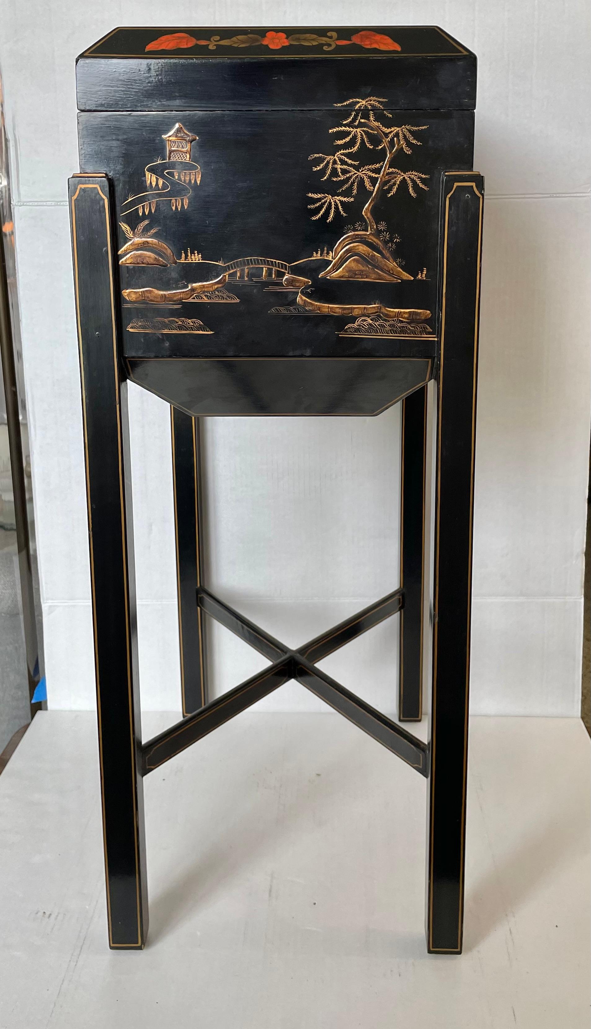 Maitland Smith Chinoiserie Side Table For Sale 7