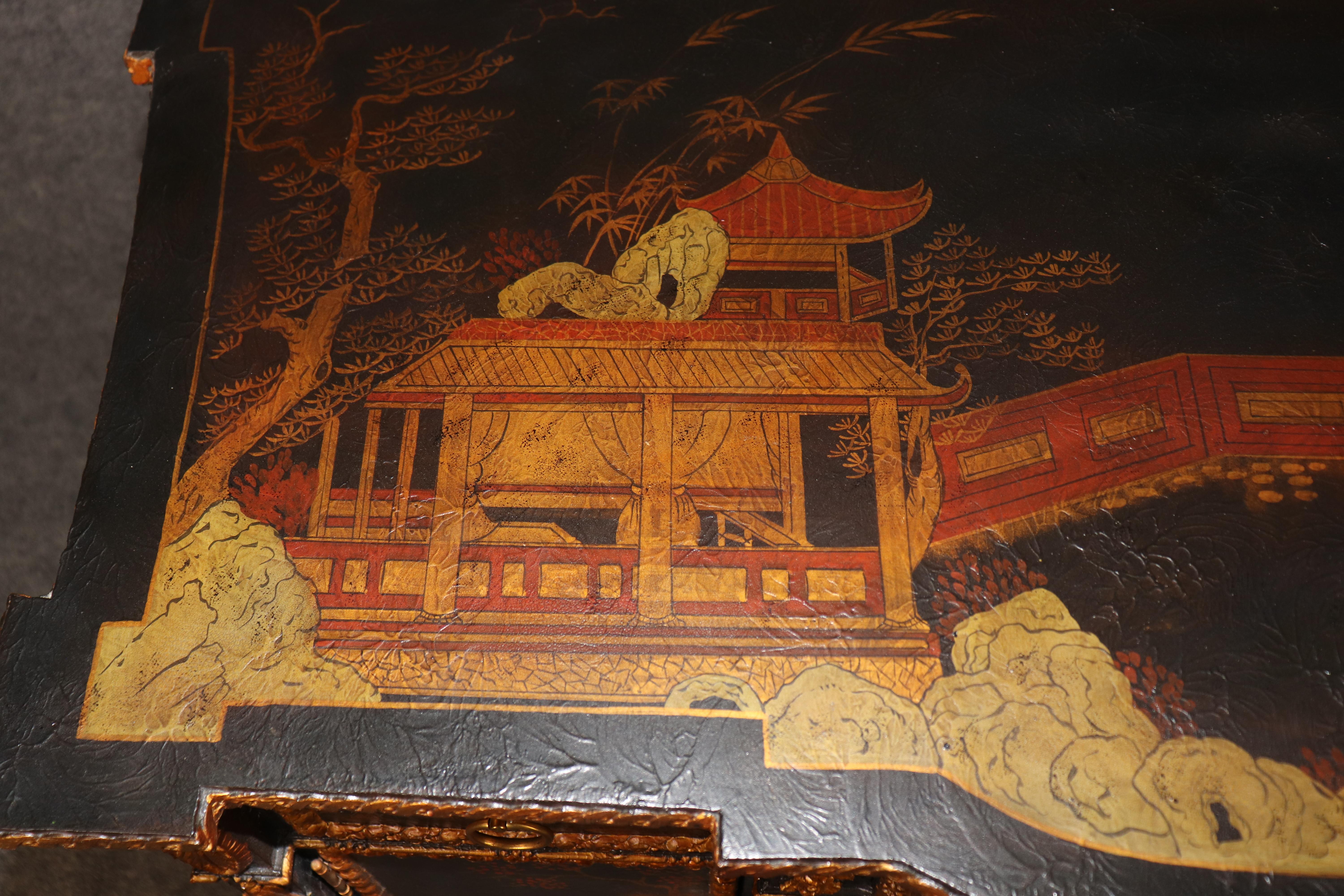 Credenza decorata con vernice dorata e ebanizzata di Maitland Smith in stile Chinoiserie in vendita 8