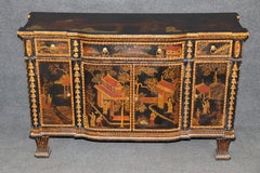 Maitland Smith Chinoiserie-Stil Ebonisiert und vergoldet Farbe dekoriert Sideboard