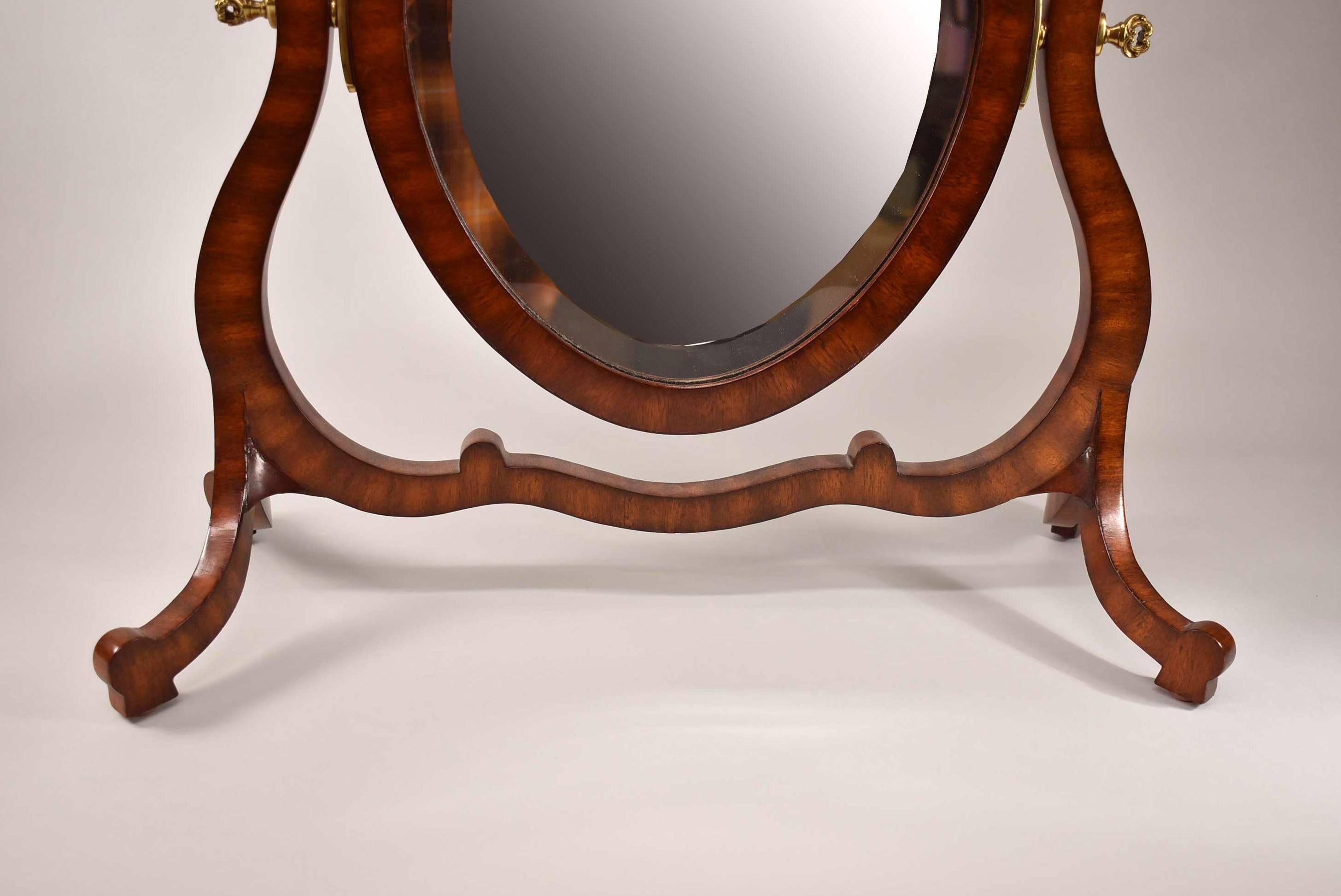 North American Maitland Smith Chippendale Dresser Vanity Beveled Mirror For Sale