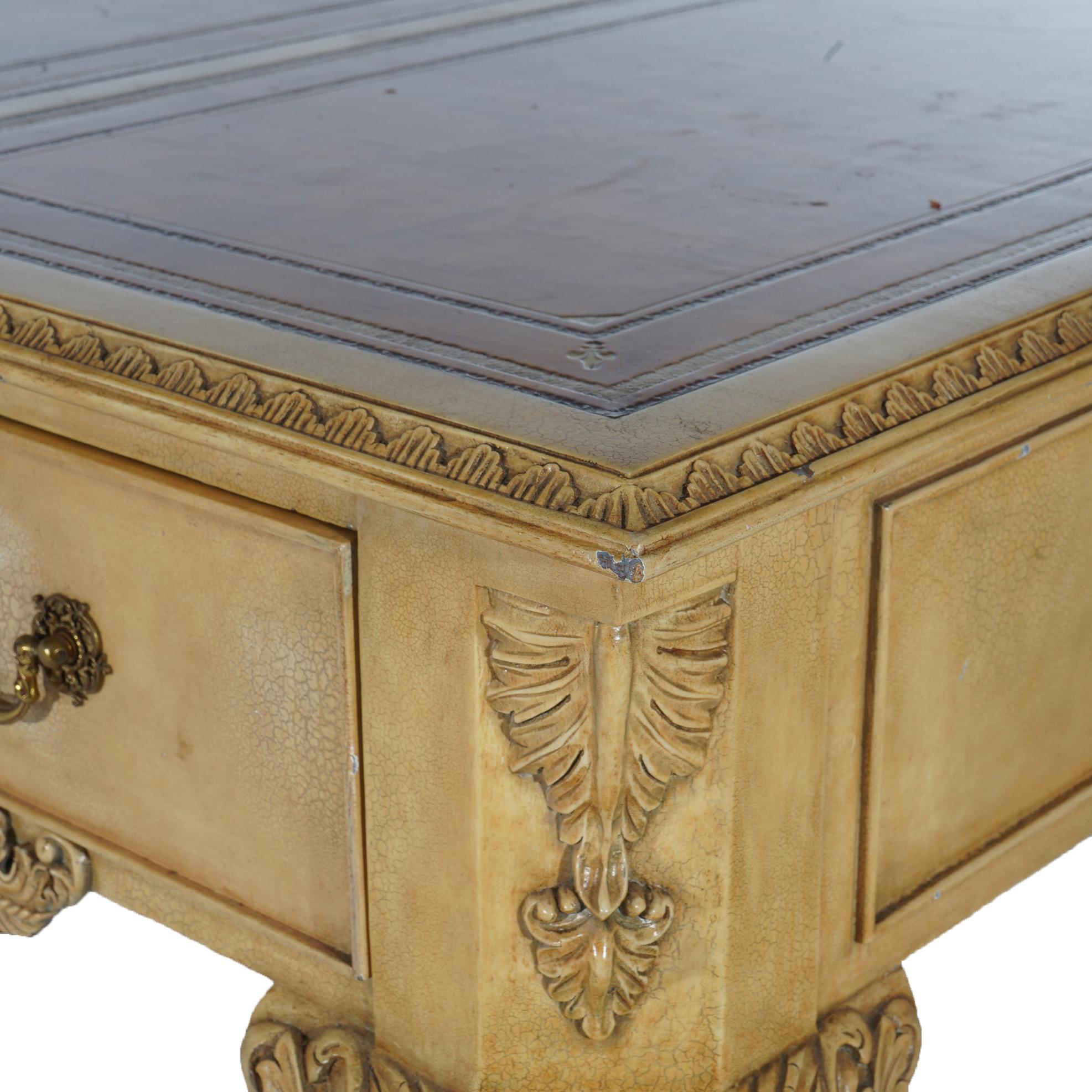 Maitland Smith Chippendale Executive Desk with Eagle Claw & Ball Feet 5