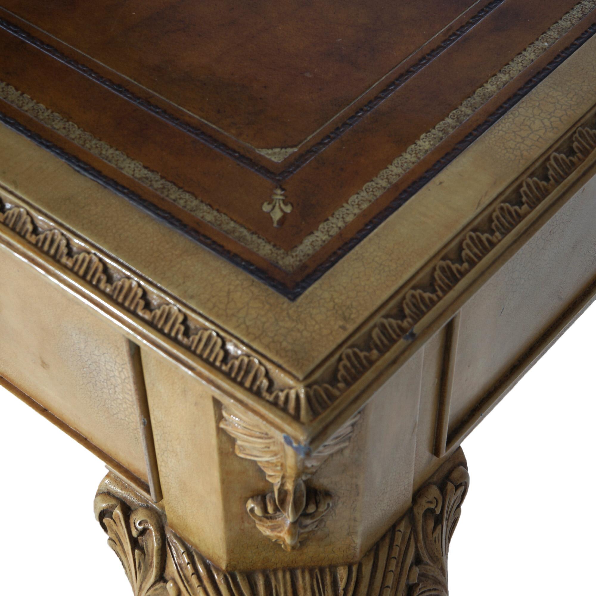 Maitland Smith Chippendale Executive Desk with Eagle Claw & Ball Feet 8