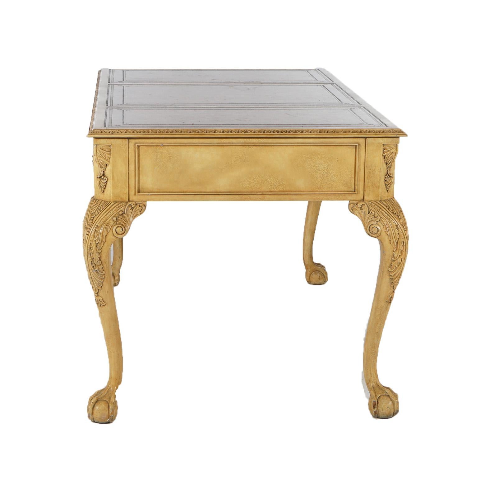 Maitland Smith Chippendale Executive Desk with Eagle Claw & Ball Feet In Good Condition In Big Flats, NY