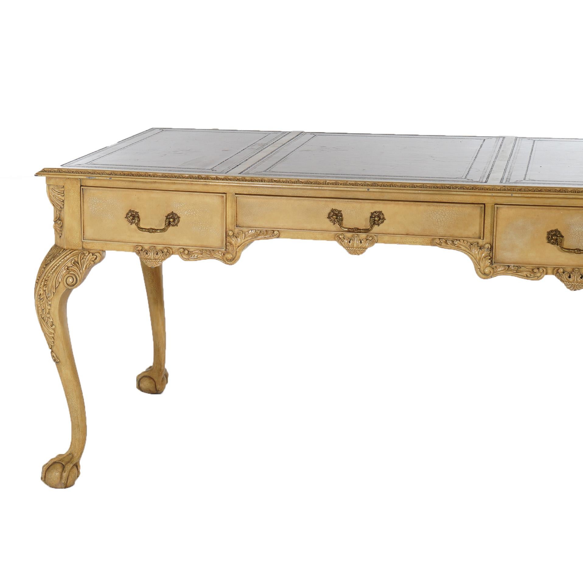 Maitland Smith Chippendale Executive Desk with Eagle Claw & Ball Feet 1