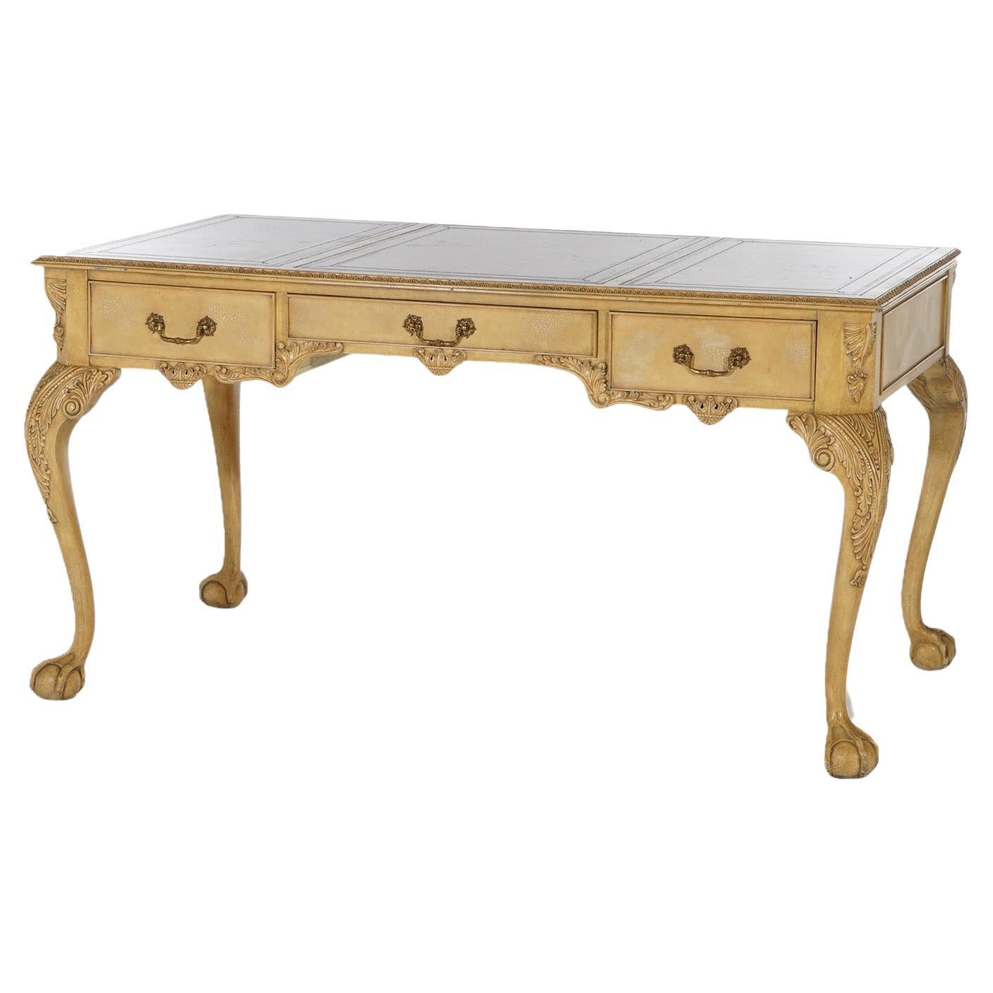 Maitland Smith Chippendale Executive Desk with Eagle Claw & Ball Feet For Sale