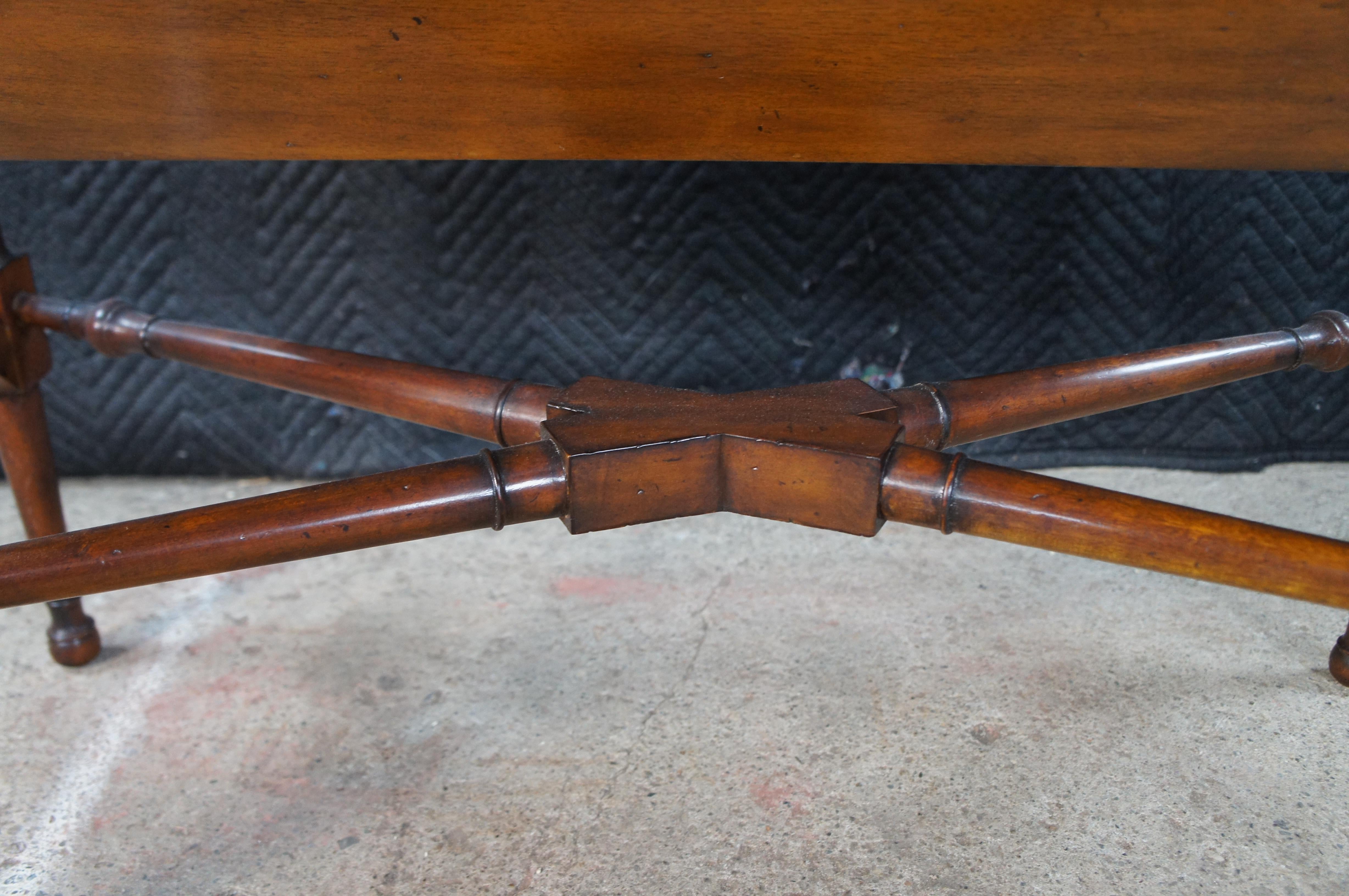 Maitland Smith Chippendale Reticulated Mahogany Bookcase Book Trough Stand 35