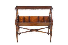 Maitland Smith Chippendale Reticulated Mahogany Bookcase Book Trough Stand 35"