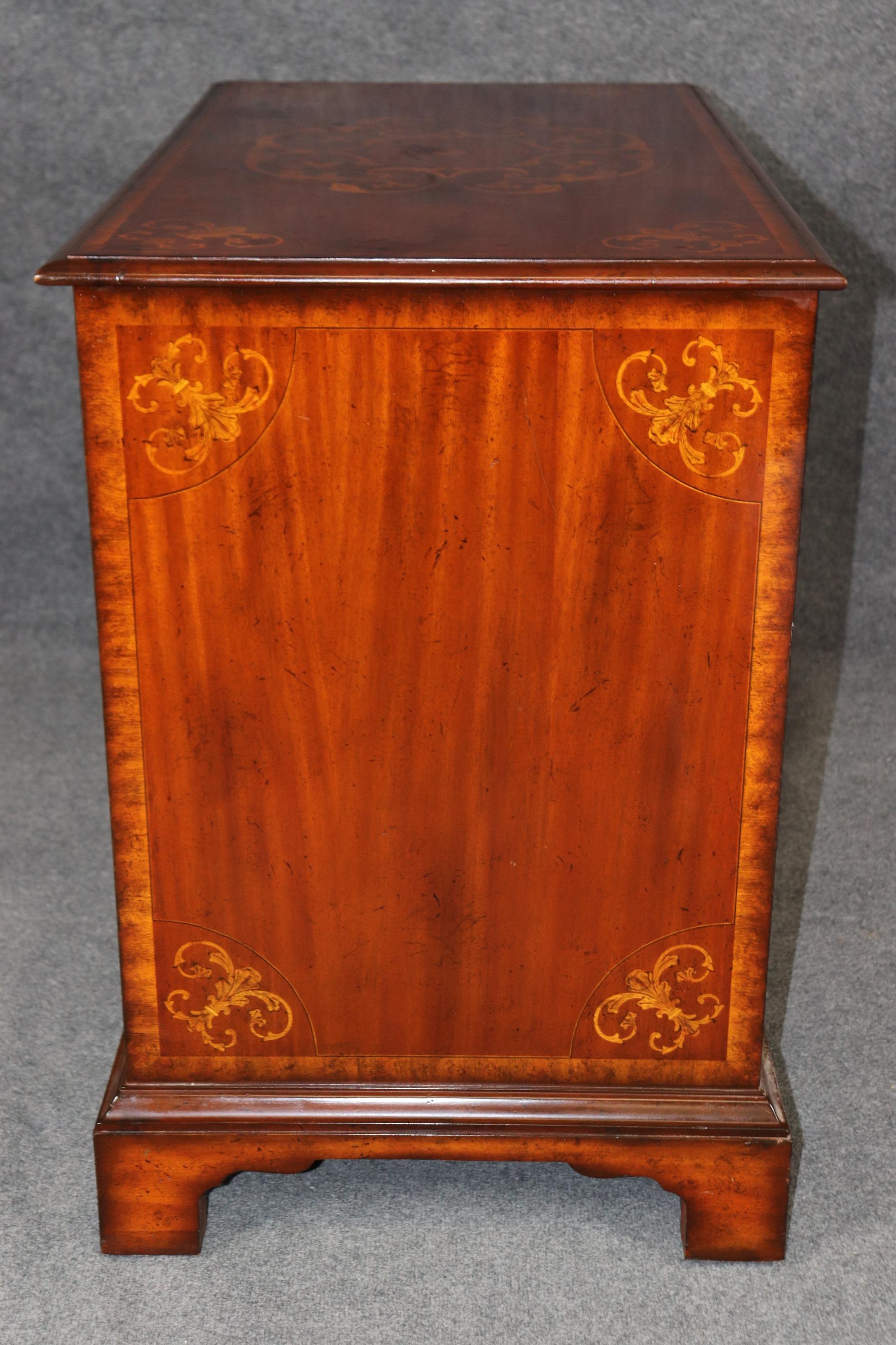 Philippine Maitland Smith Chippendale Style Five Drawer Commode Chest of Drawers For Sale