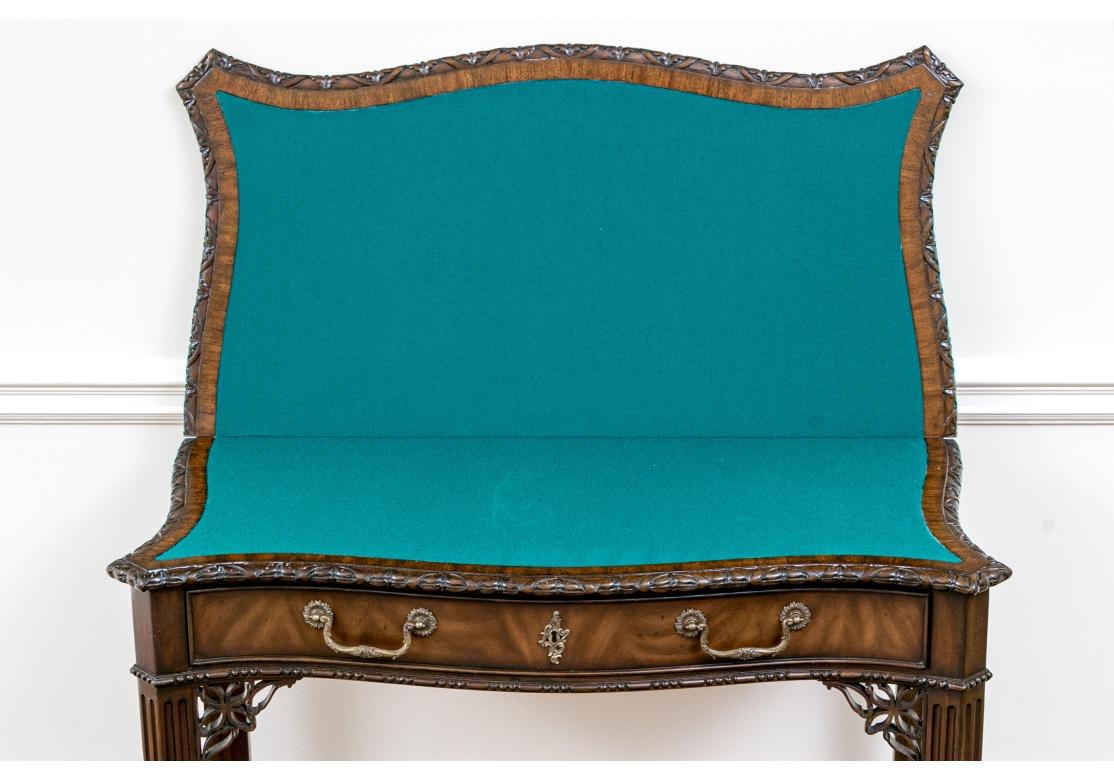 Felt Maitland-Smith Chippendale Style Games Table For Sale