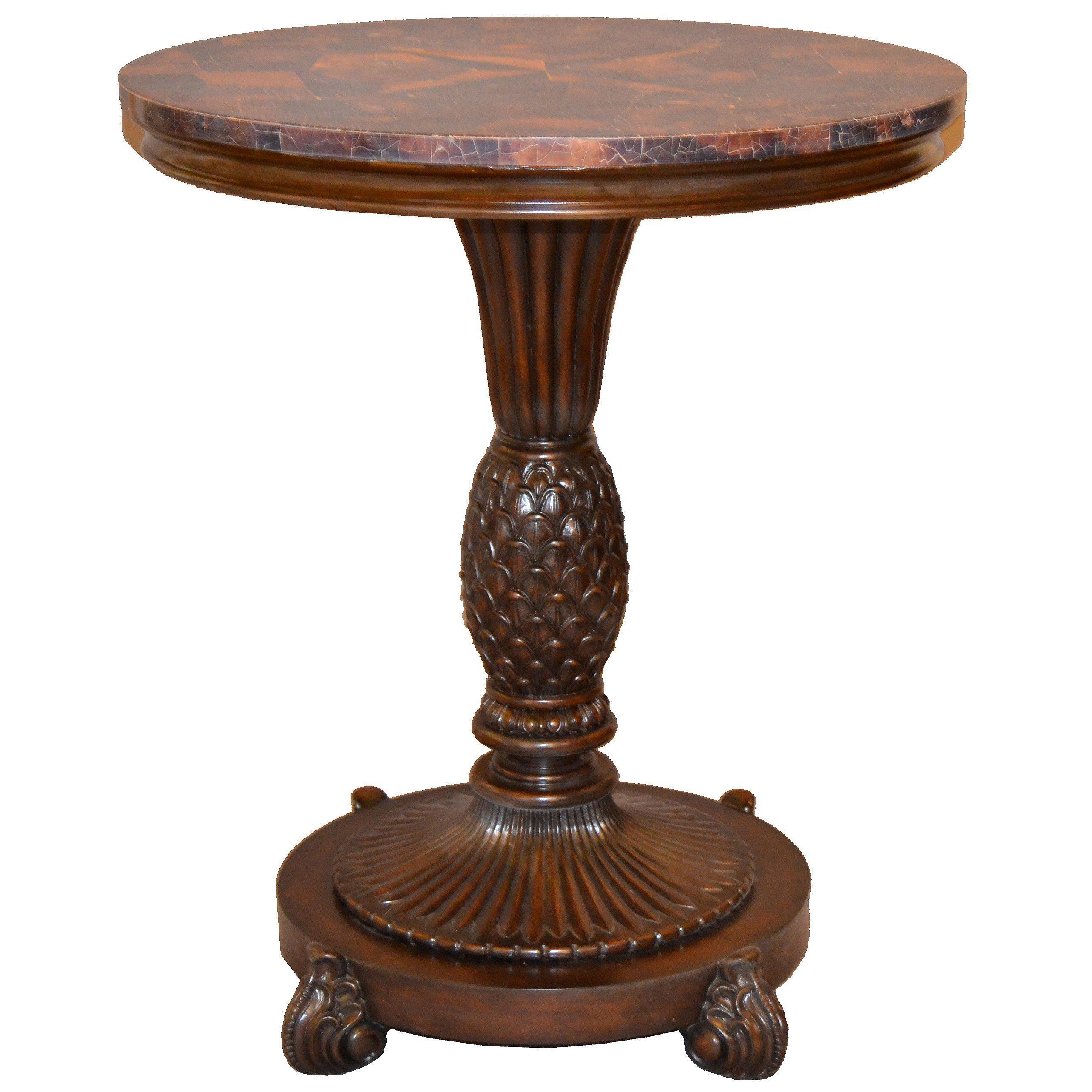 Maitland-Smith Coconut and Wood Accent Side Table