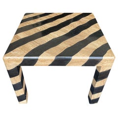 Maitland Smith Coffee Table with Tessellated Marble Zebra Pattern Finish
