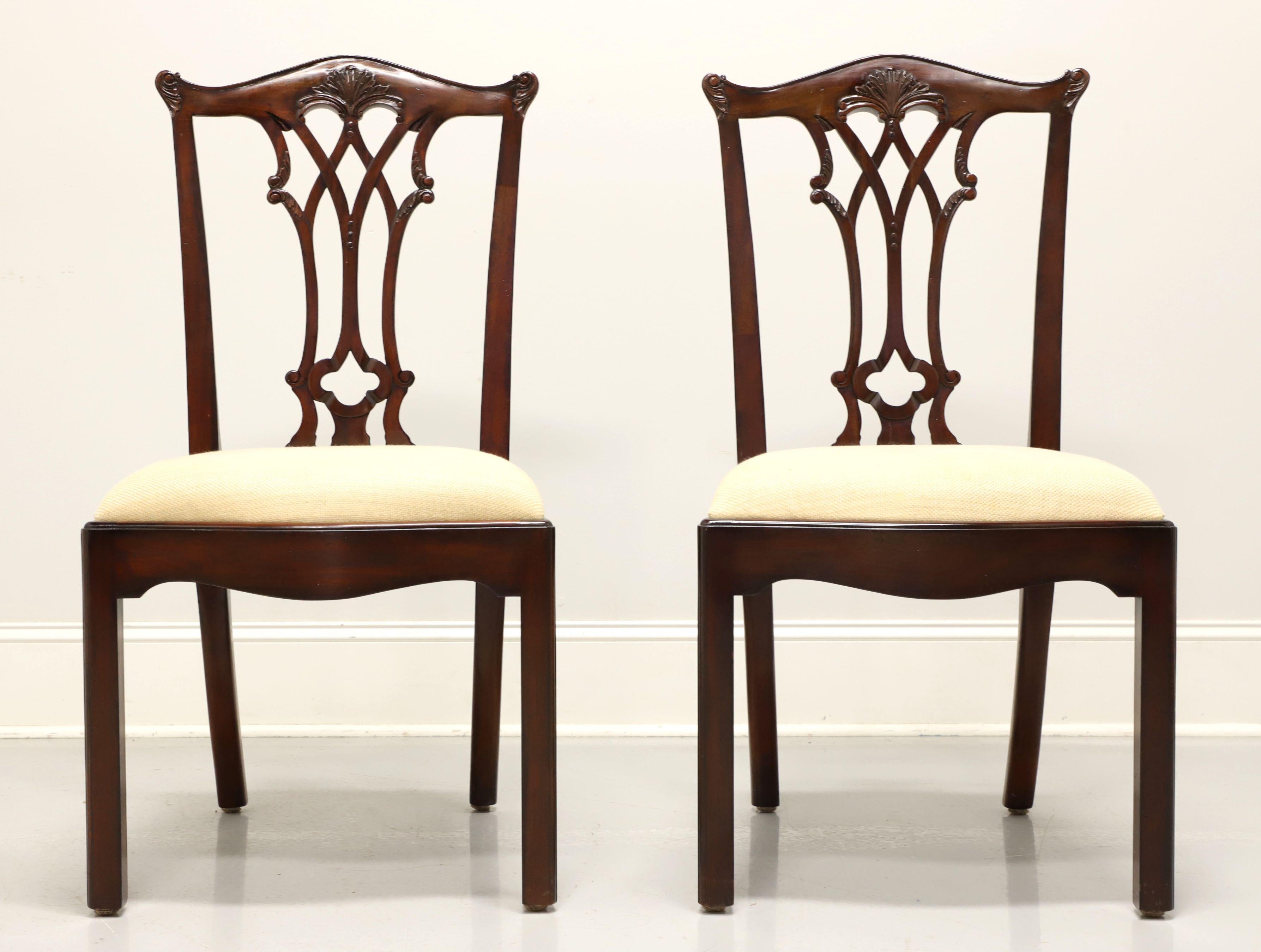 Chippendale MAITLAND SMITH Connecticut Regency Mahogany Dining Side Chairs - Pair A