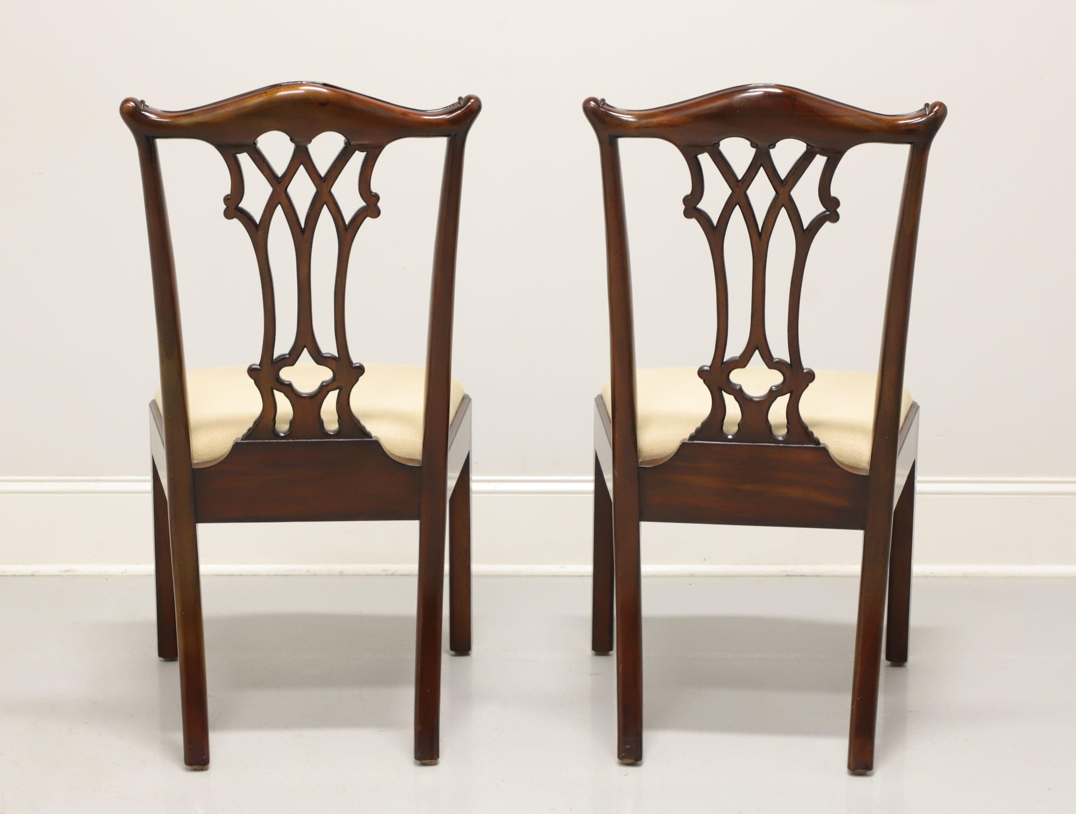 MAITLAND SMITH Connecticut Regency Mahogany Dining Side Chairs - Pair A In Good Condition In Charlotte, NC