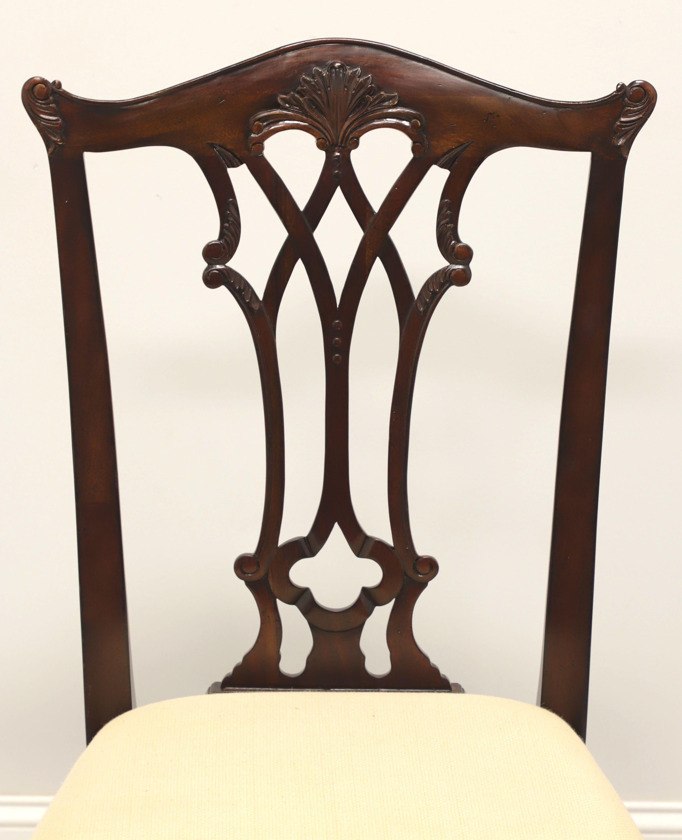 Fabric MAITLAND SMITH Connecticut Regency Mahogany Dining Side Chairs - Pair A