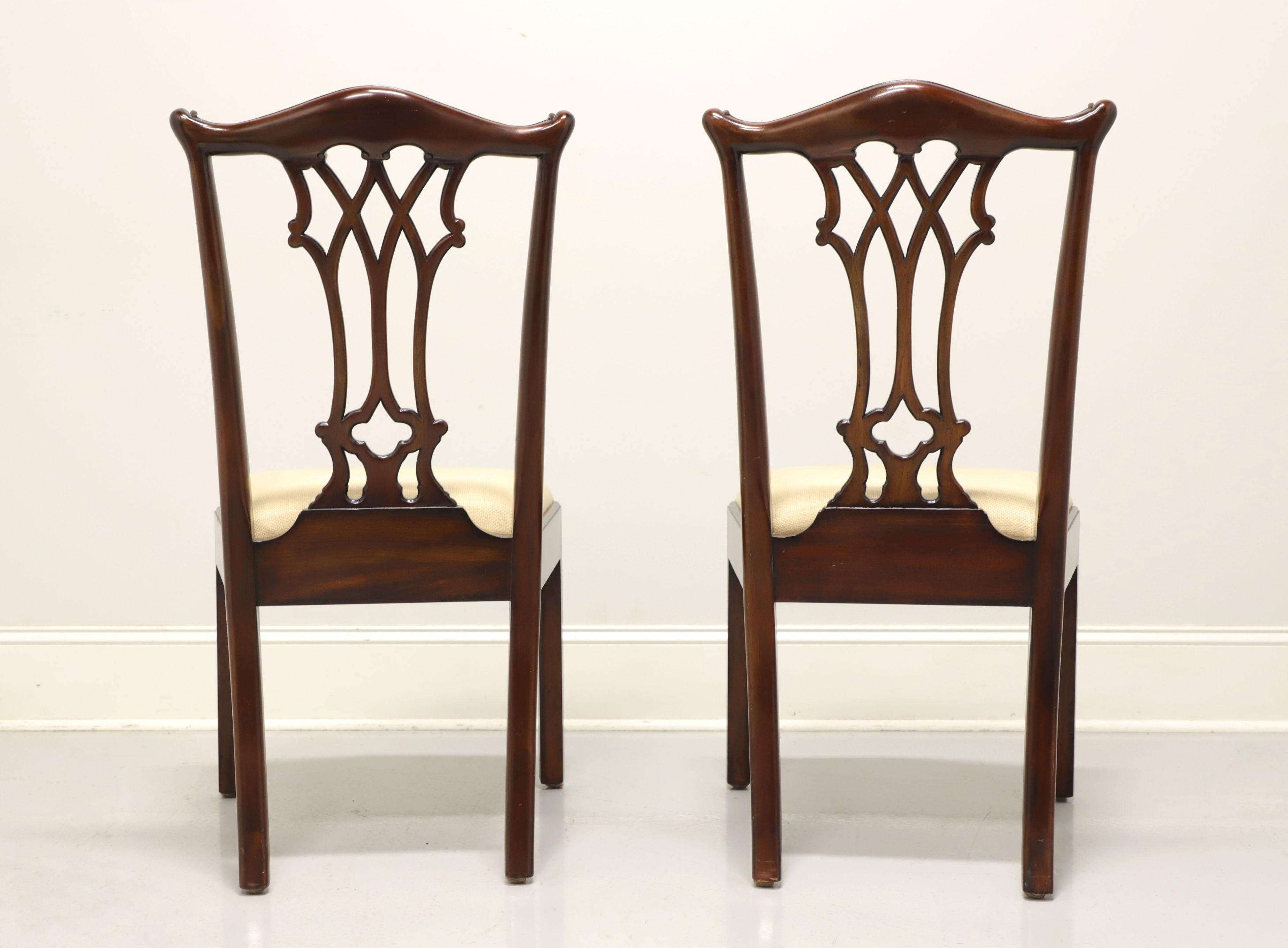 MAITLAND SMITH Connecticut Regency Mahogany Dining Side Chairs - Pair B In Good Condition In Charlotte, NC