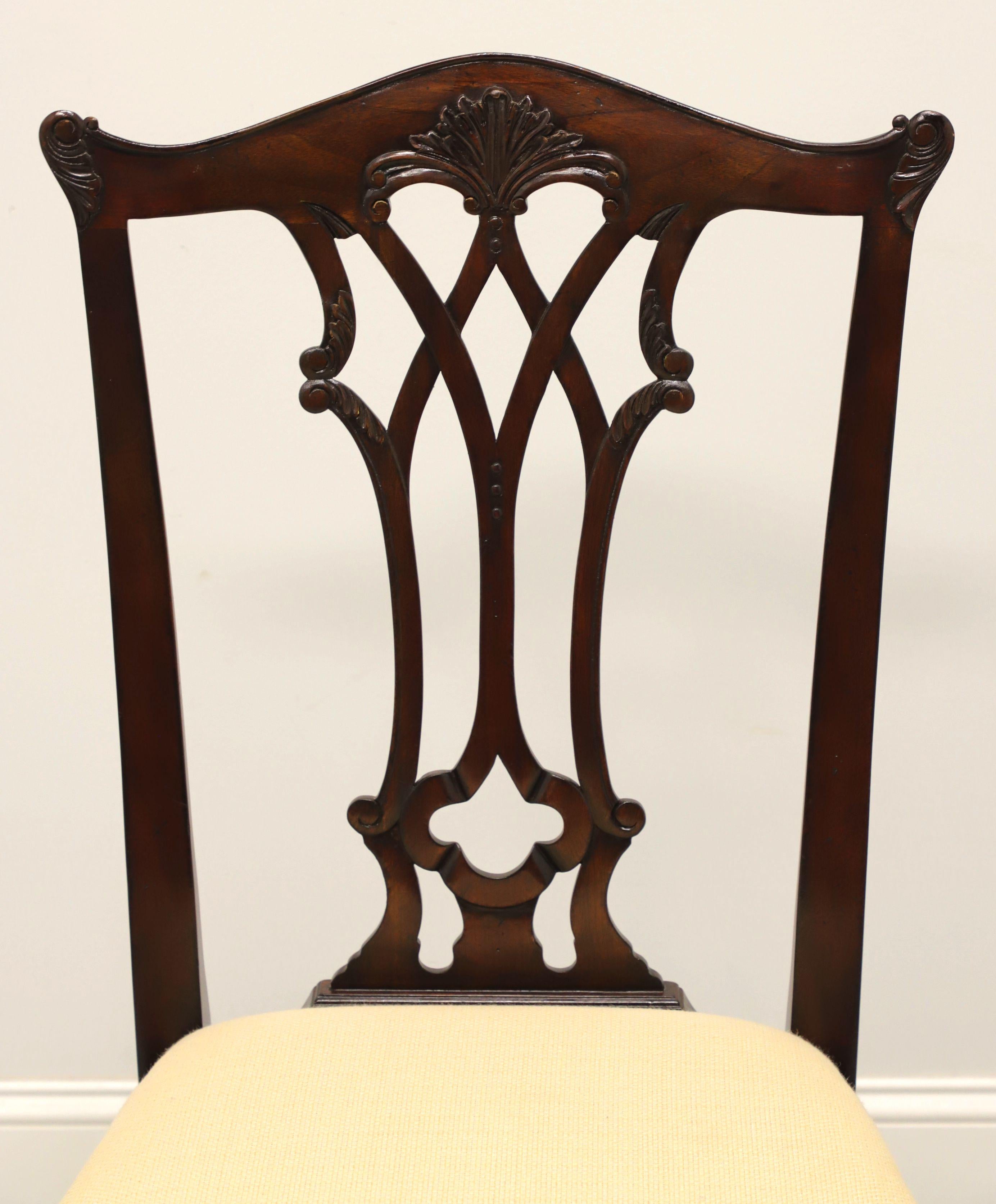 Fabric MAITLAND SMITH Connecticut Regency Mahogany Dining Side Chairs - Pair B
