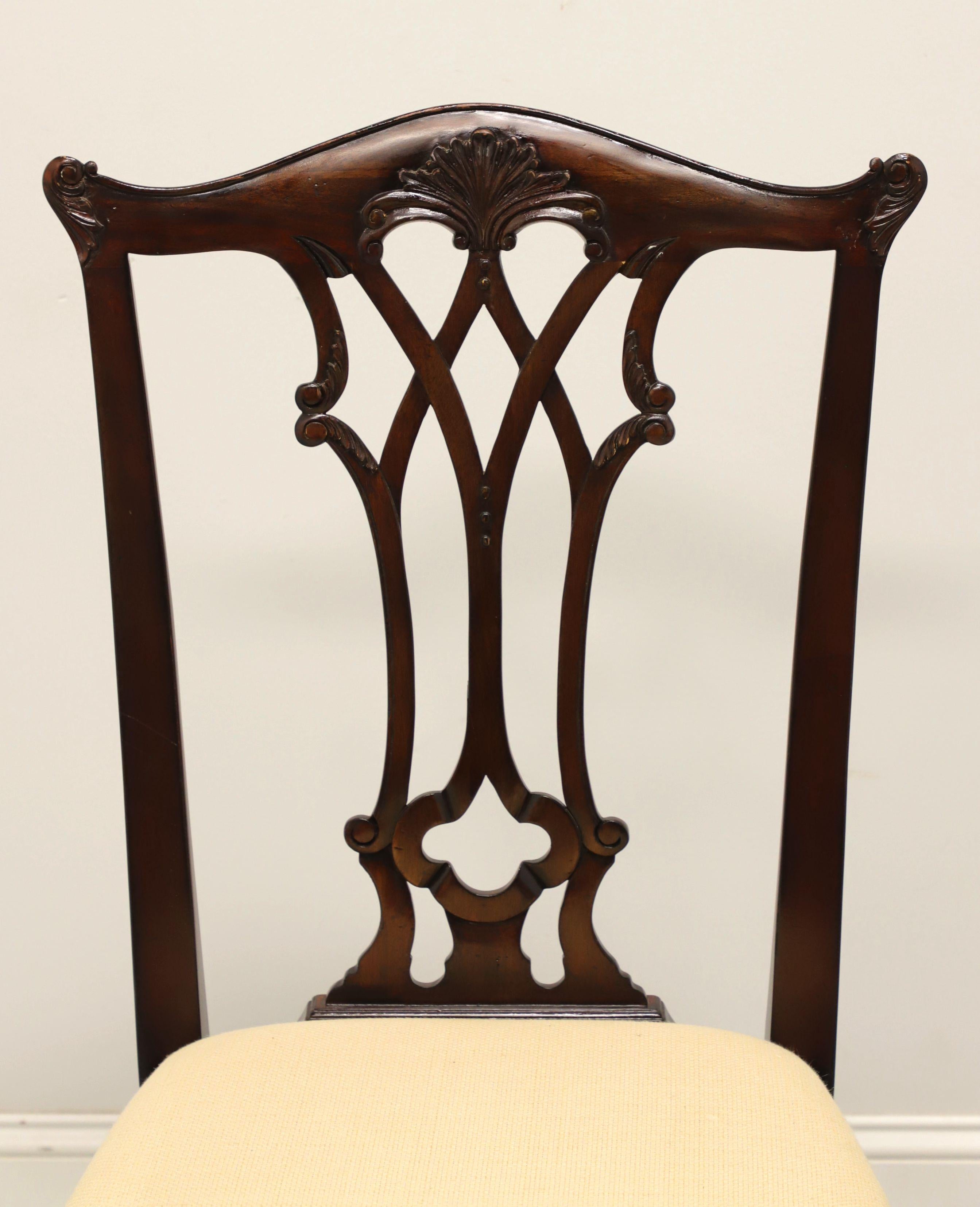 Fabric MAITLAND SMITH Connecticut Regency Mahogany Dining Side Chairs - Pair C