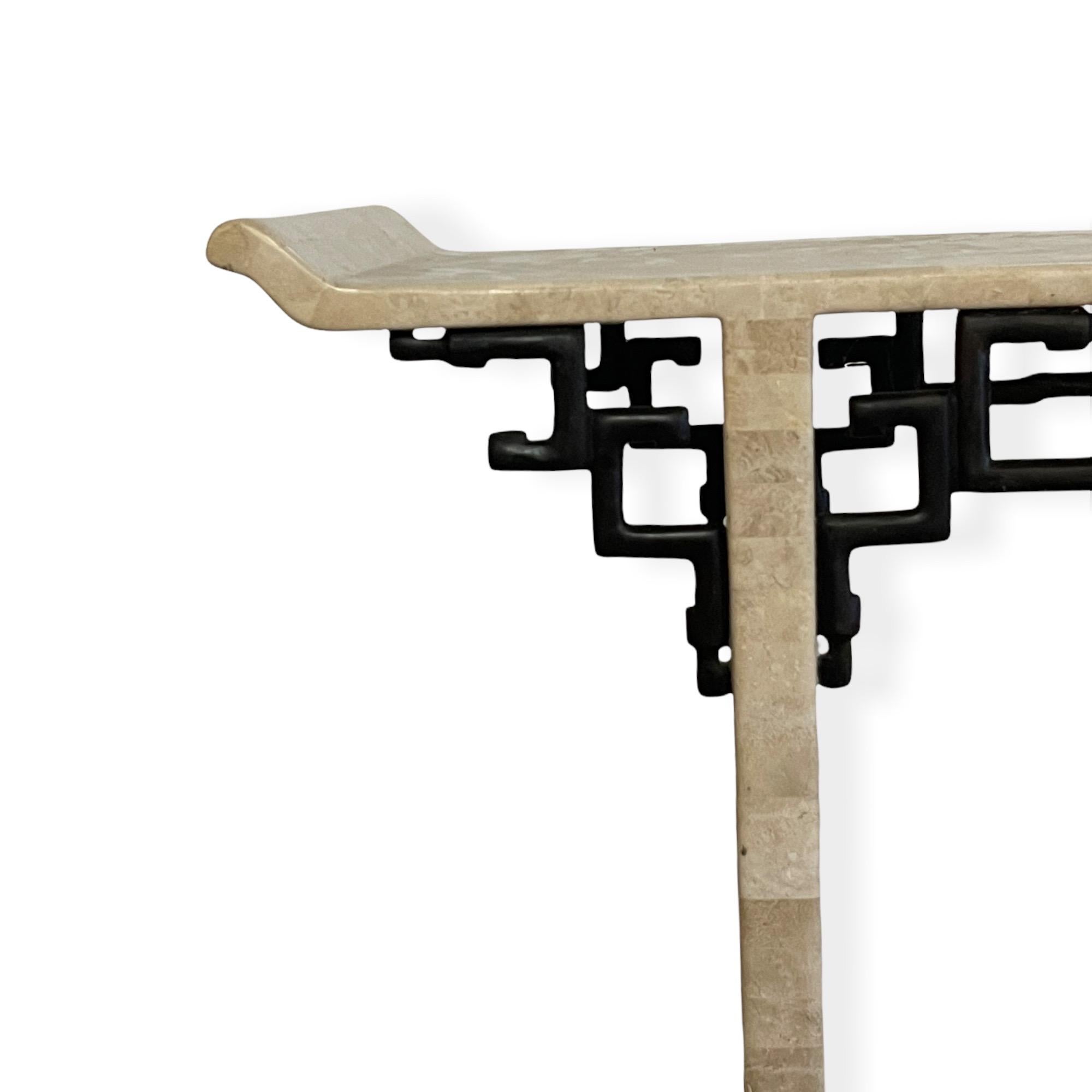 Mid-Century Modern Maitland Smith Console Table circa 1970s