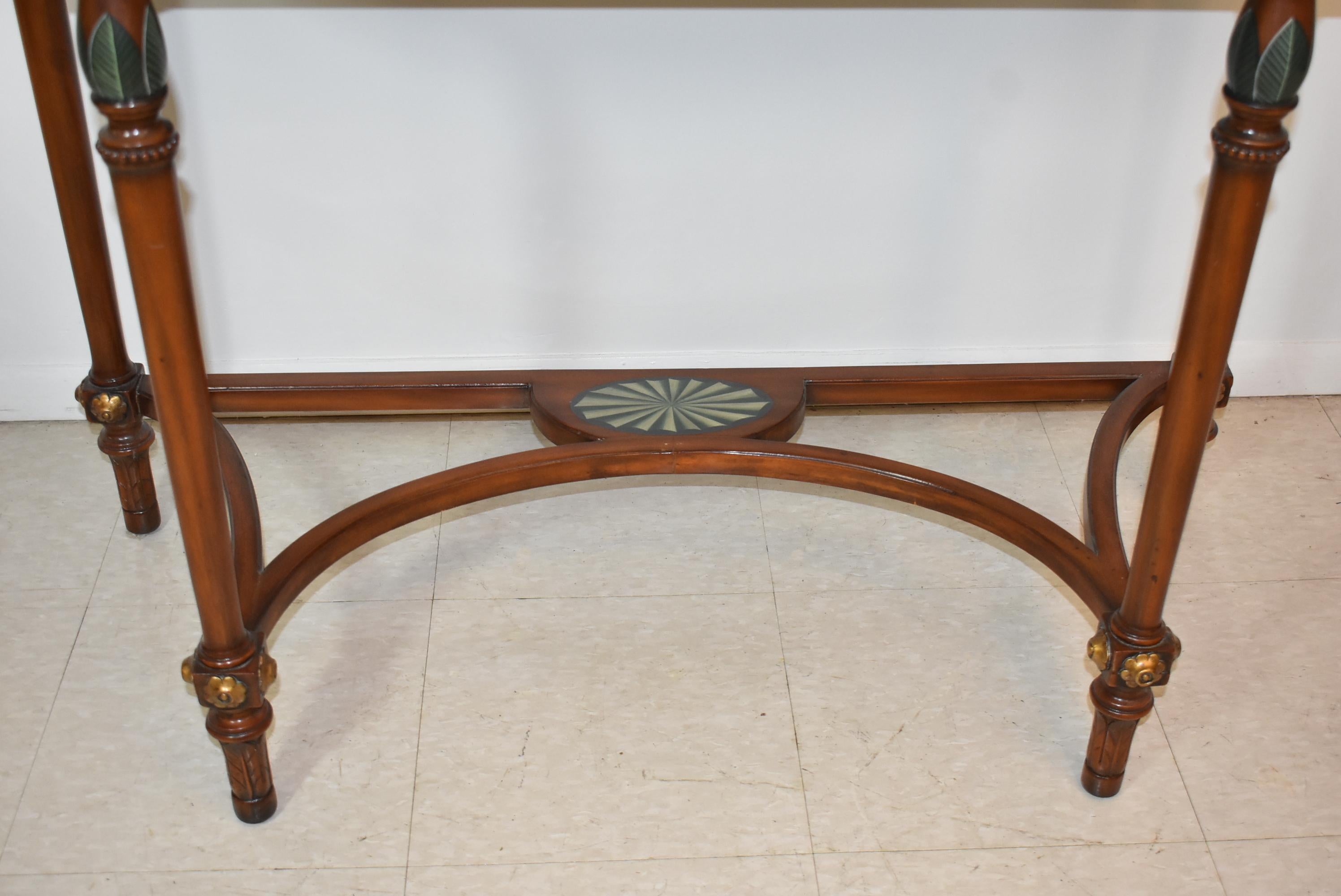 Federal Maitland, Smith Console Table Hand Painted Details