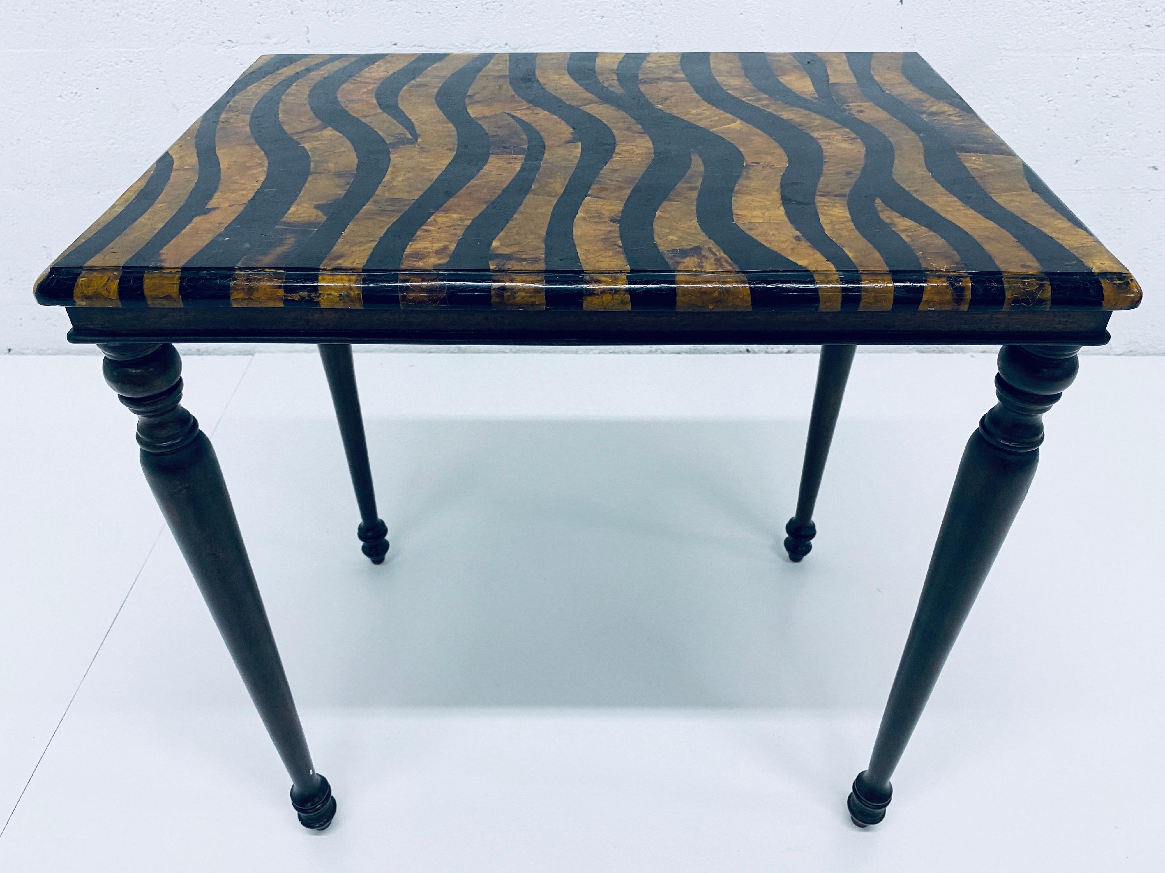 Late 20th Century Maitland-Smith Cracked Coconut Shell Nesting Tables