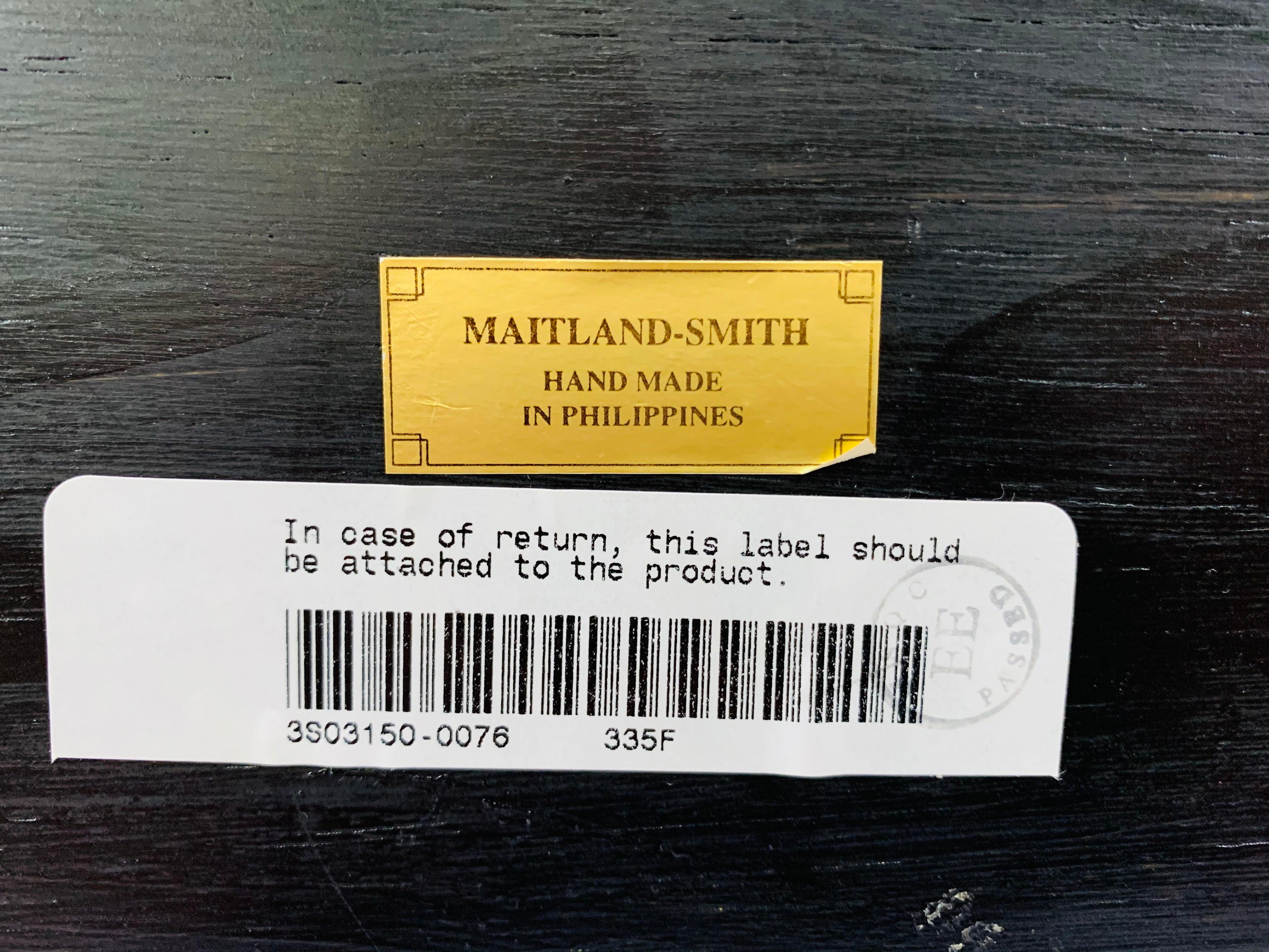 Maitland Smith Decorative Mahogany Wood Box with Brass Trim 11