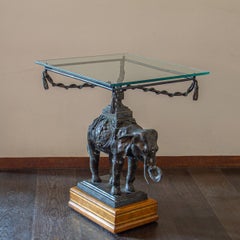 Maitland Smith Designed Elephant Side Table, 1970s