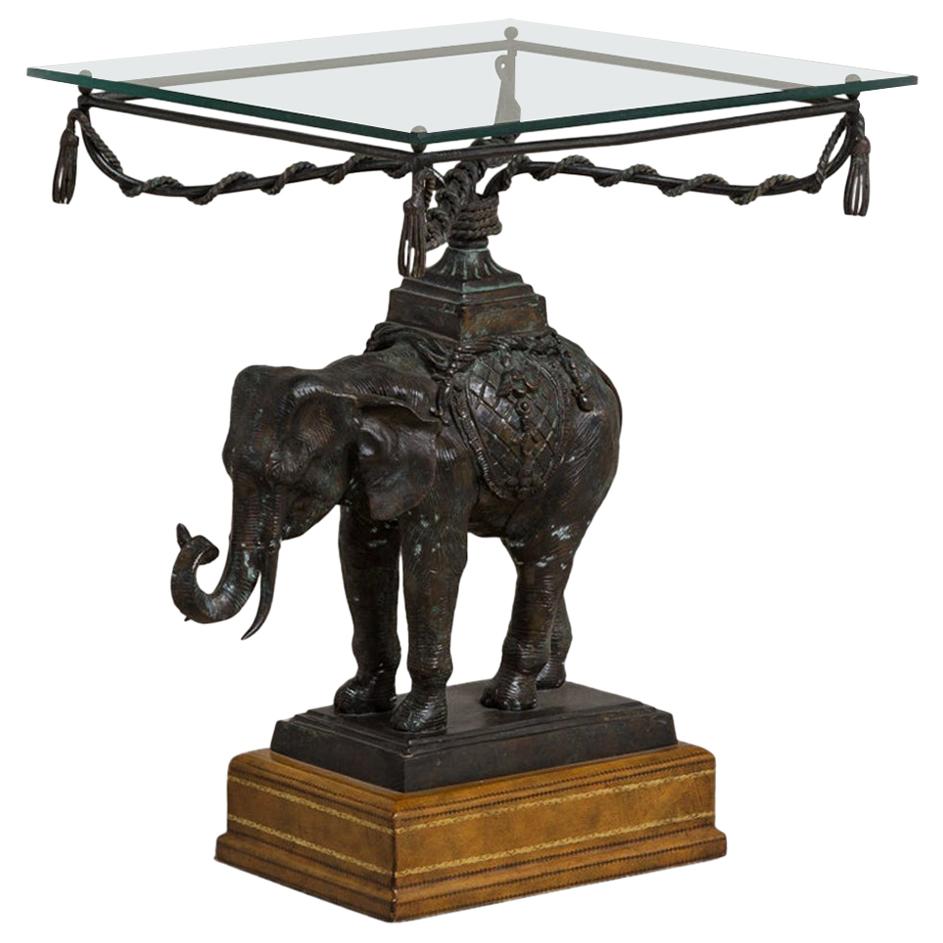 Maitland Smith Designed Elephant Side Table, 1970s
