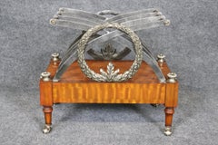 Maitland Smith Directoire Style Silver Gilt Magazine Rack