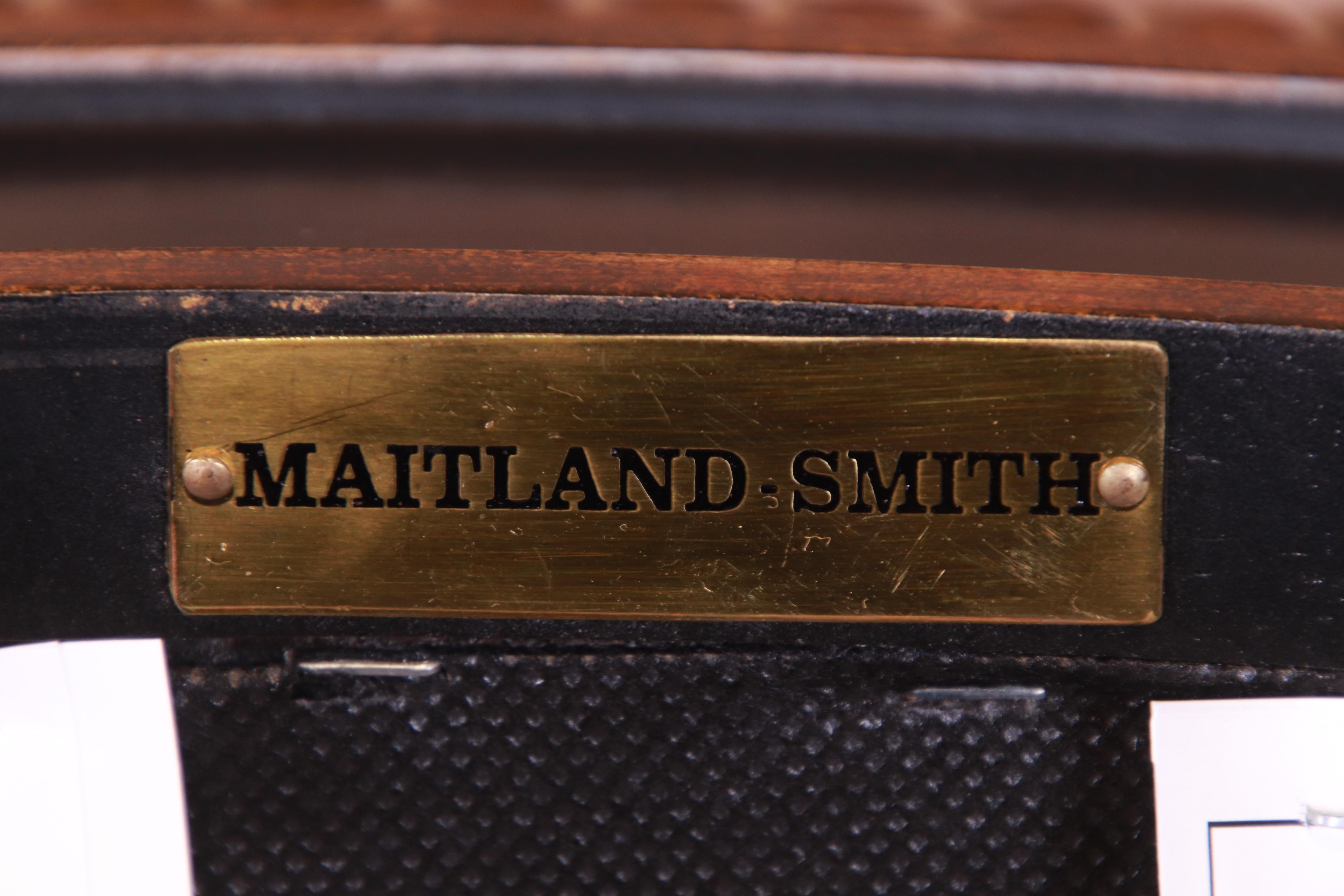 Maitland Smith Ebonized and Gold Gilt Regency Style Armchairs, Pair 14