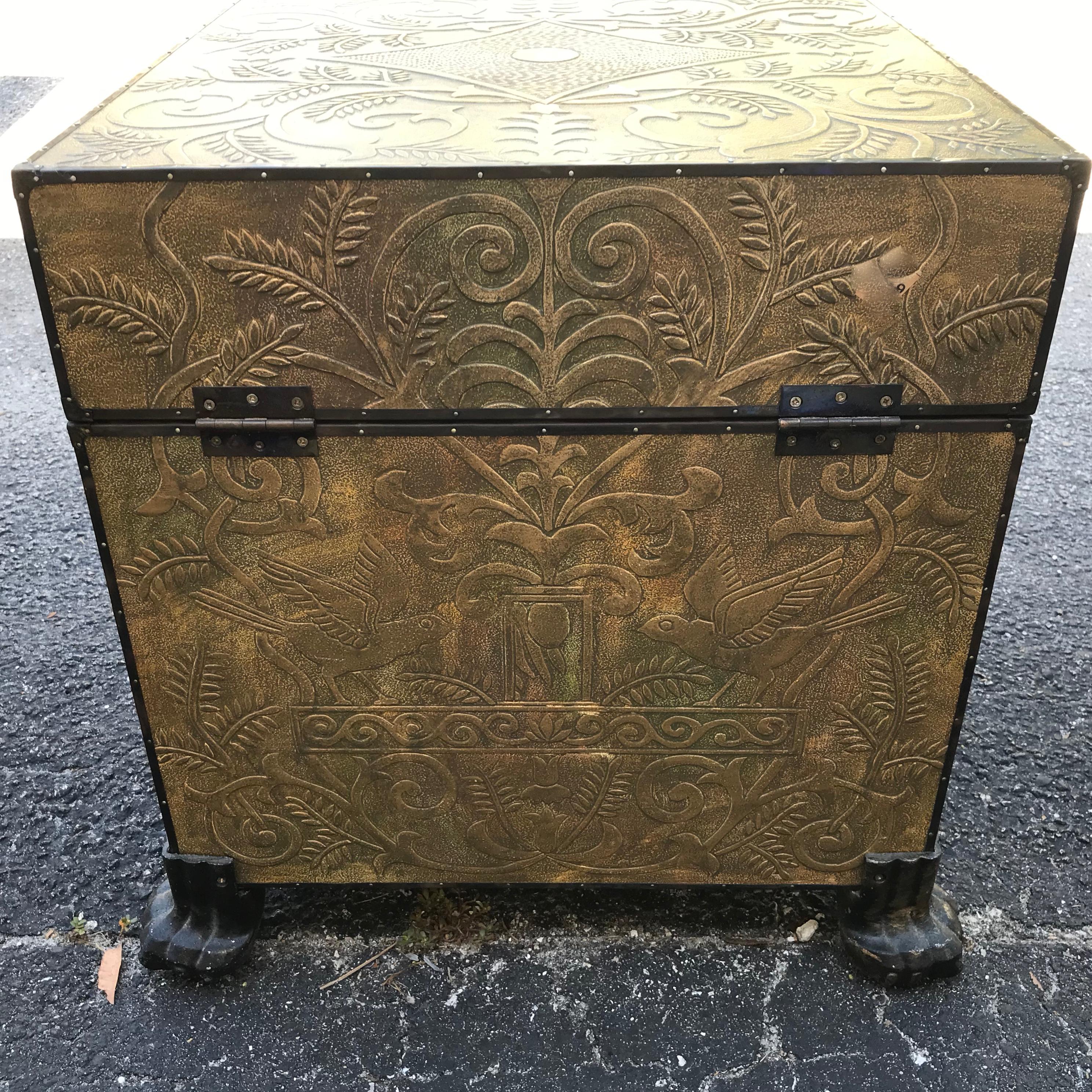 Maitland Smith Embossed Storage Trunk/ Table 5