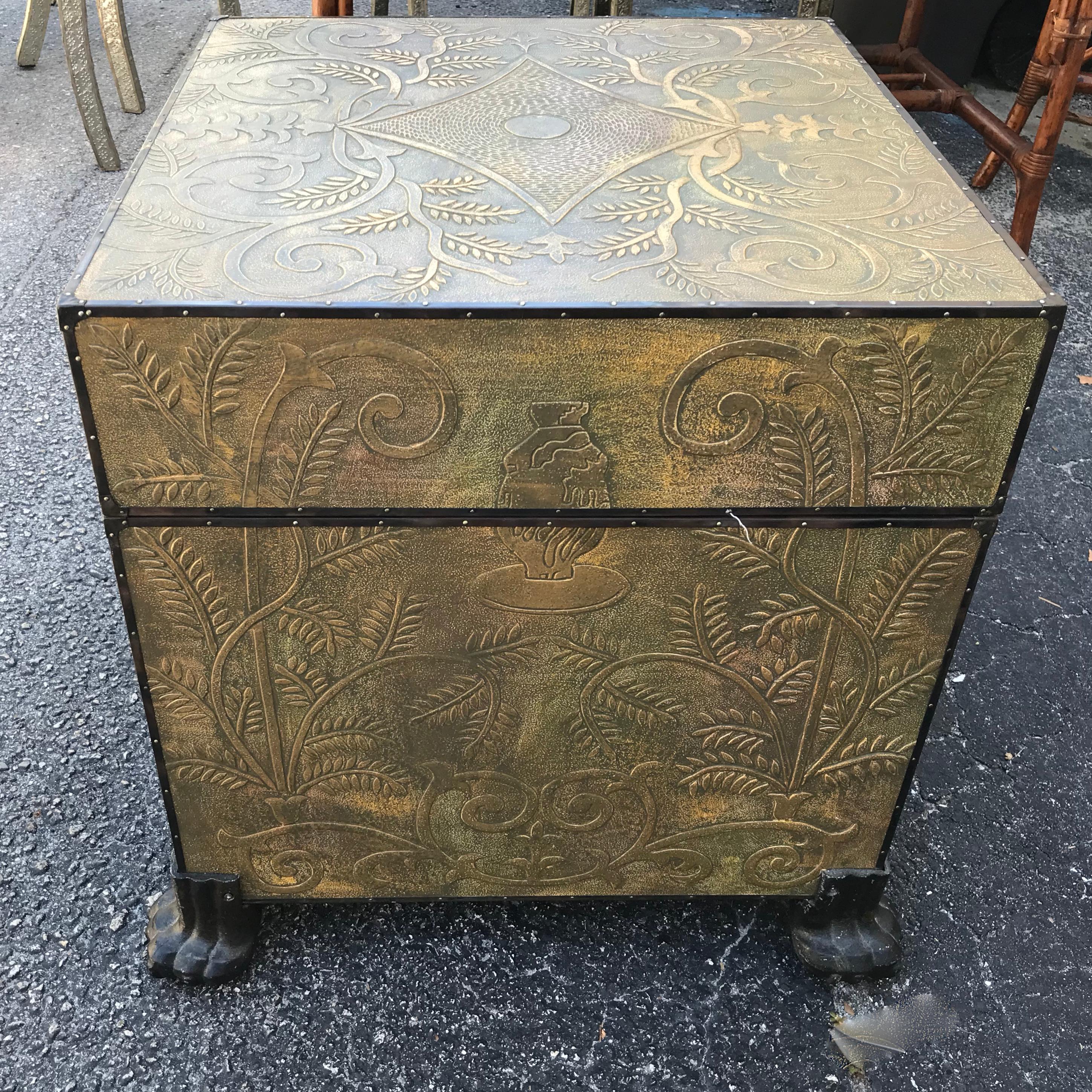 Maitland Smith Embossed Storage Trunk/ Table 2