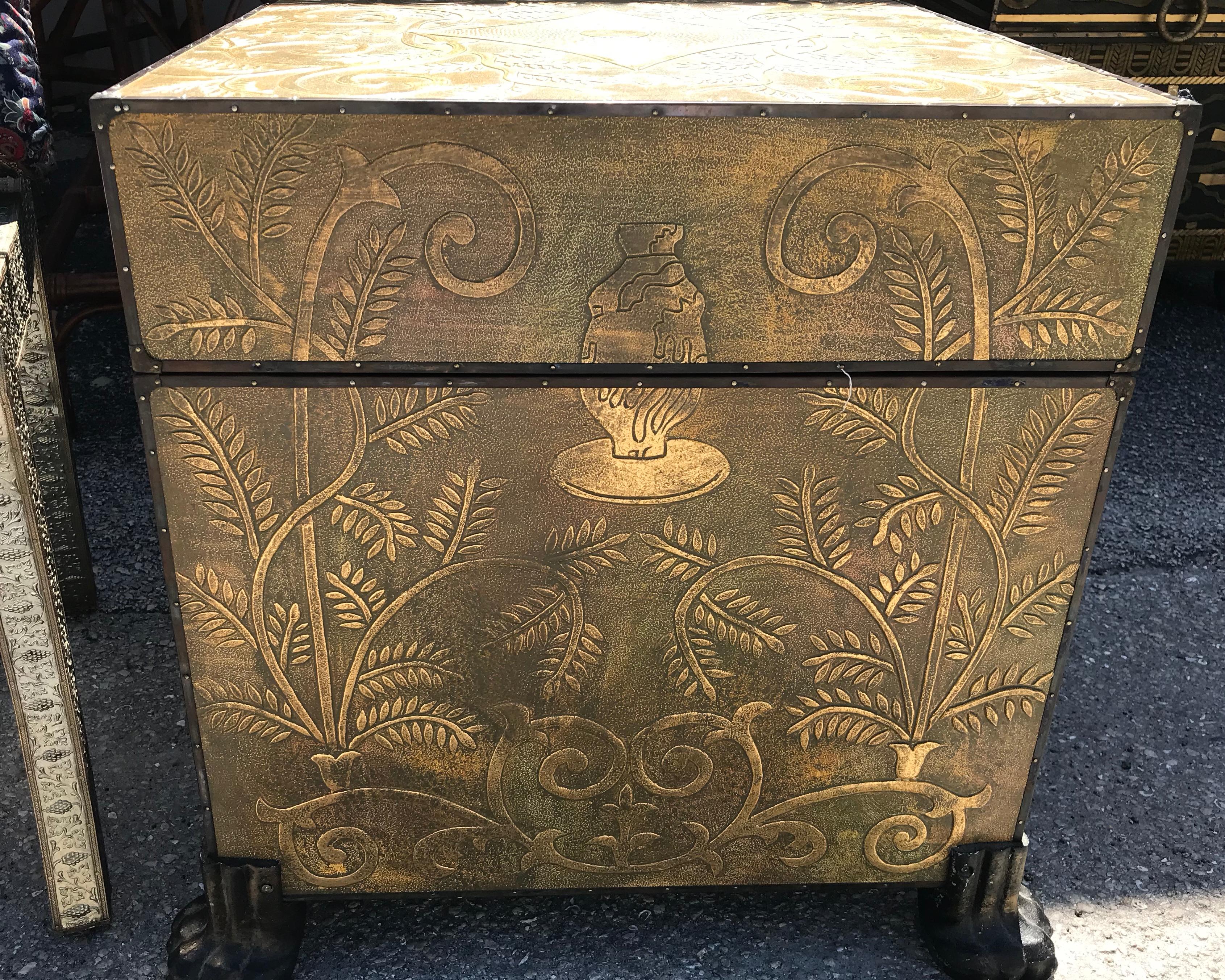 Maitland Smith Embossed Storage Trunk/ Table 3