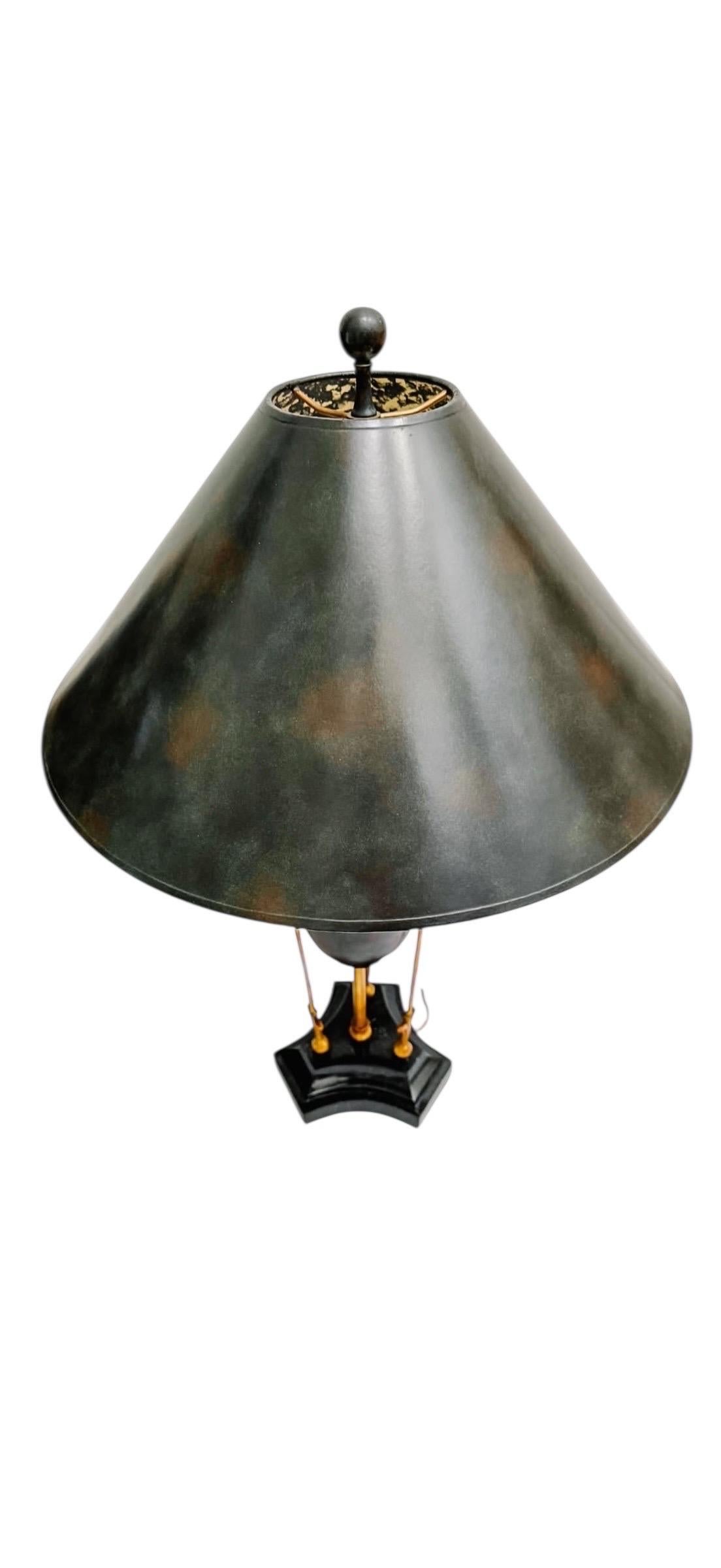Brass Maitland Smith Empire Revival Style Table Lamp Circa 1980 For Sale