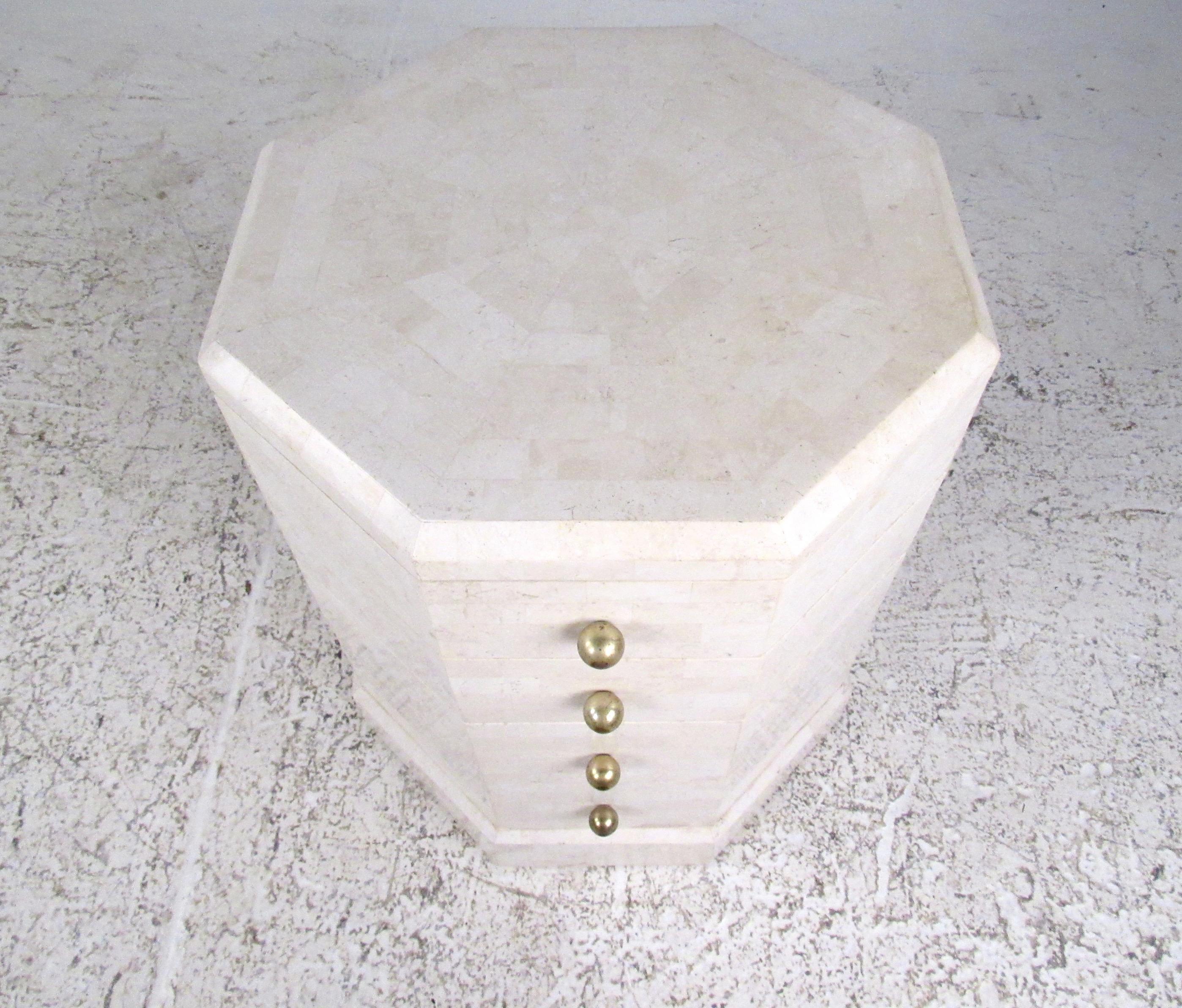 Late 20th Century Maitland-Smith End Table with Drawers