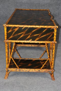 Maitland Smith Faux Bamboo and Brass Mounted Desk