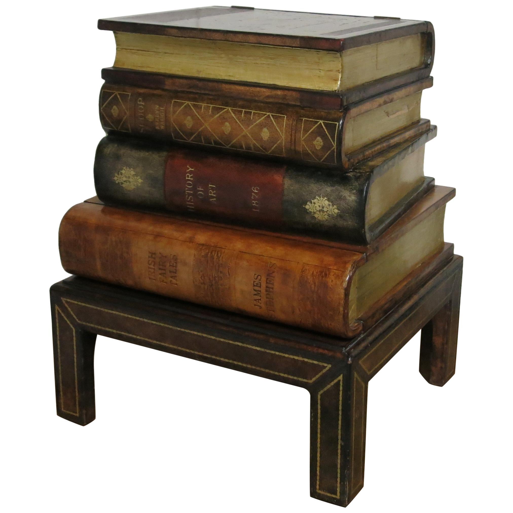 Maitland-Smith Faux Book End Table Occasional Table