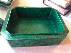 Maitland-Smith Faux Malachite Box