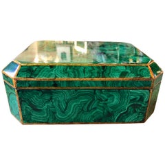 Maitland-Smith Faux Malachite Box
