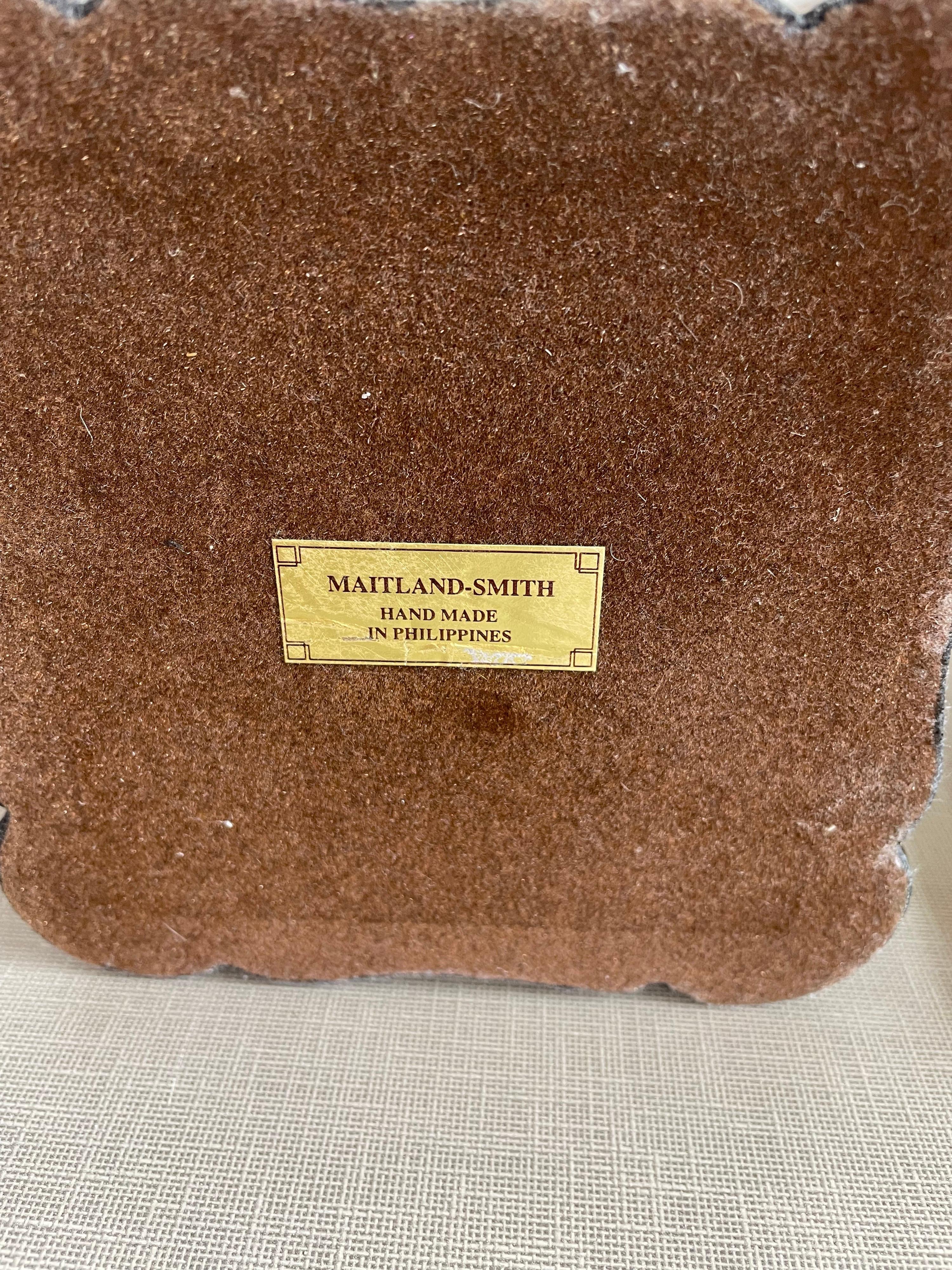 Late 20th Century Maitland Smith Faux Malachite Lacquered Box