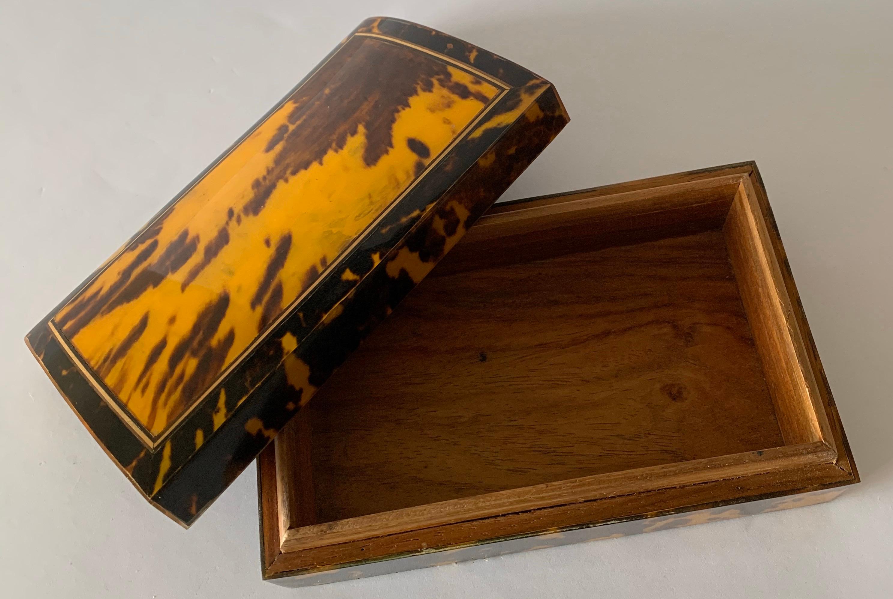 Veneer Maitland Smith Faux Tortoise Box